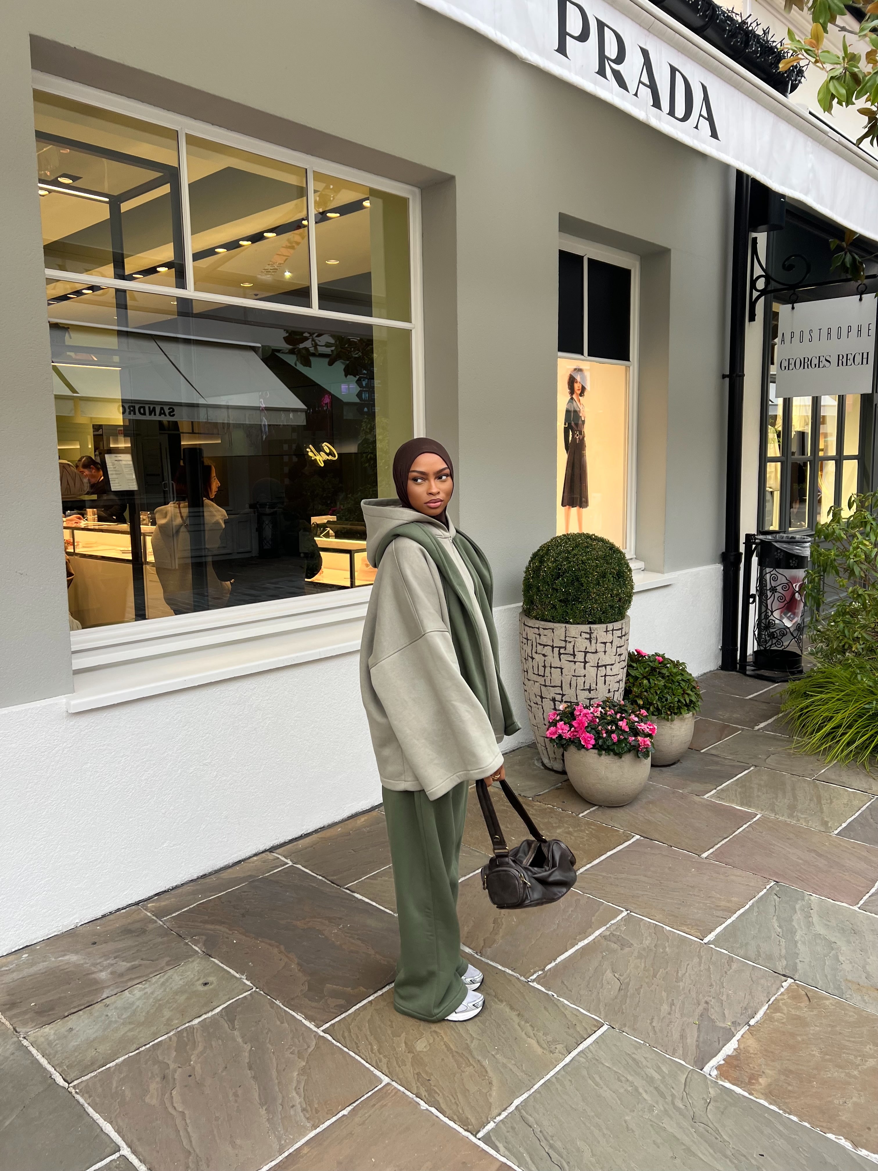 Set Aura Fit Kaki ( Pantalon et écharpe-capuche )