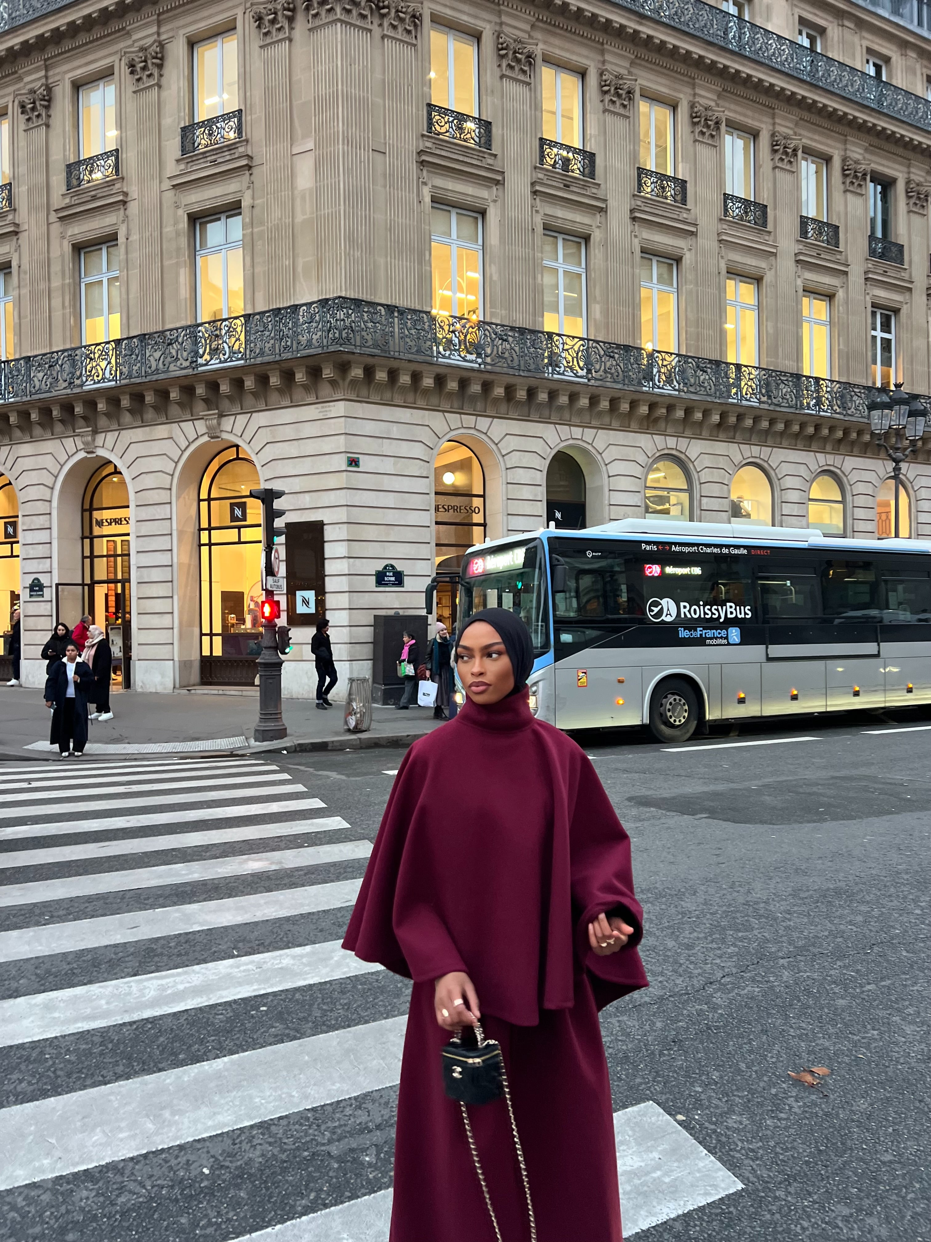 Ensemble Poncho Luna bordeau { EN STOCK }