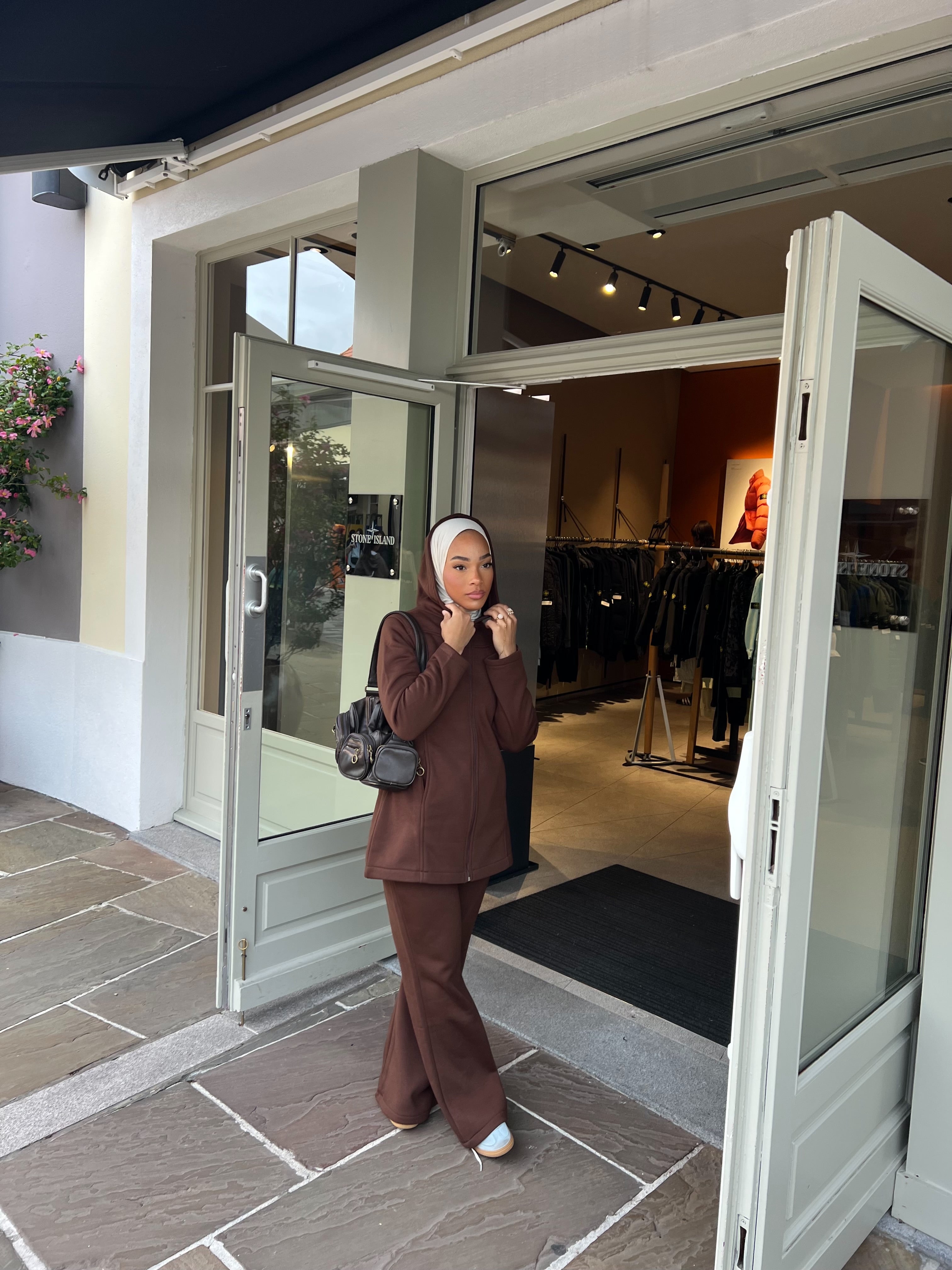 Ensemble jogging Marron chocolat Collection fit girly