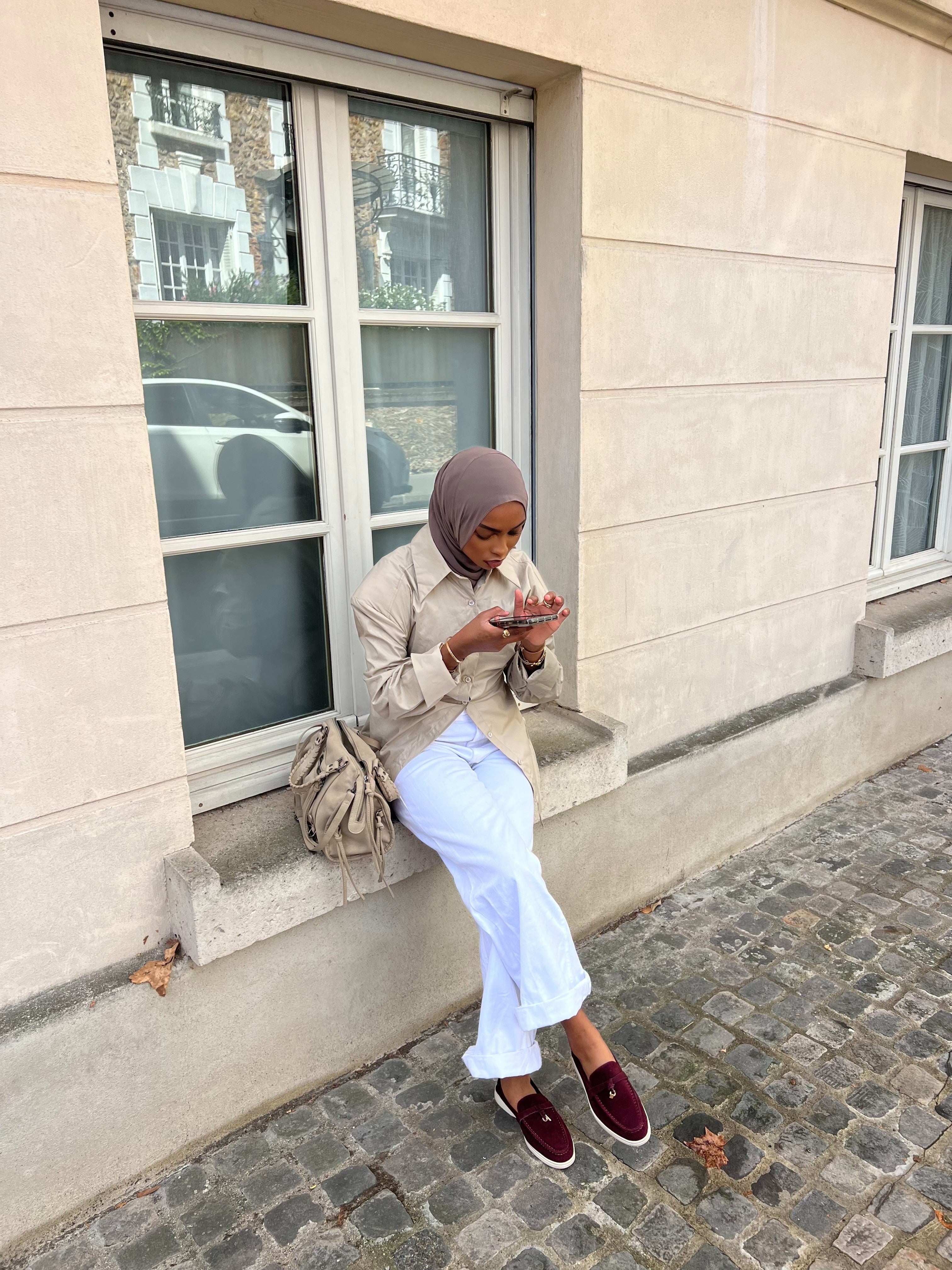 Chemise Cynthia Beige ( Taille standard )