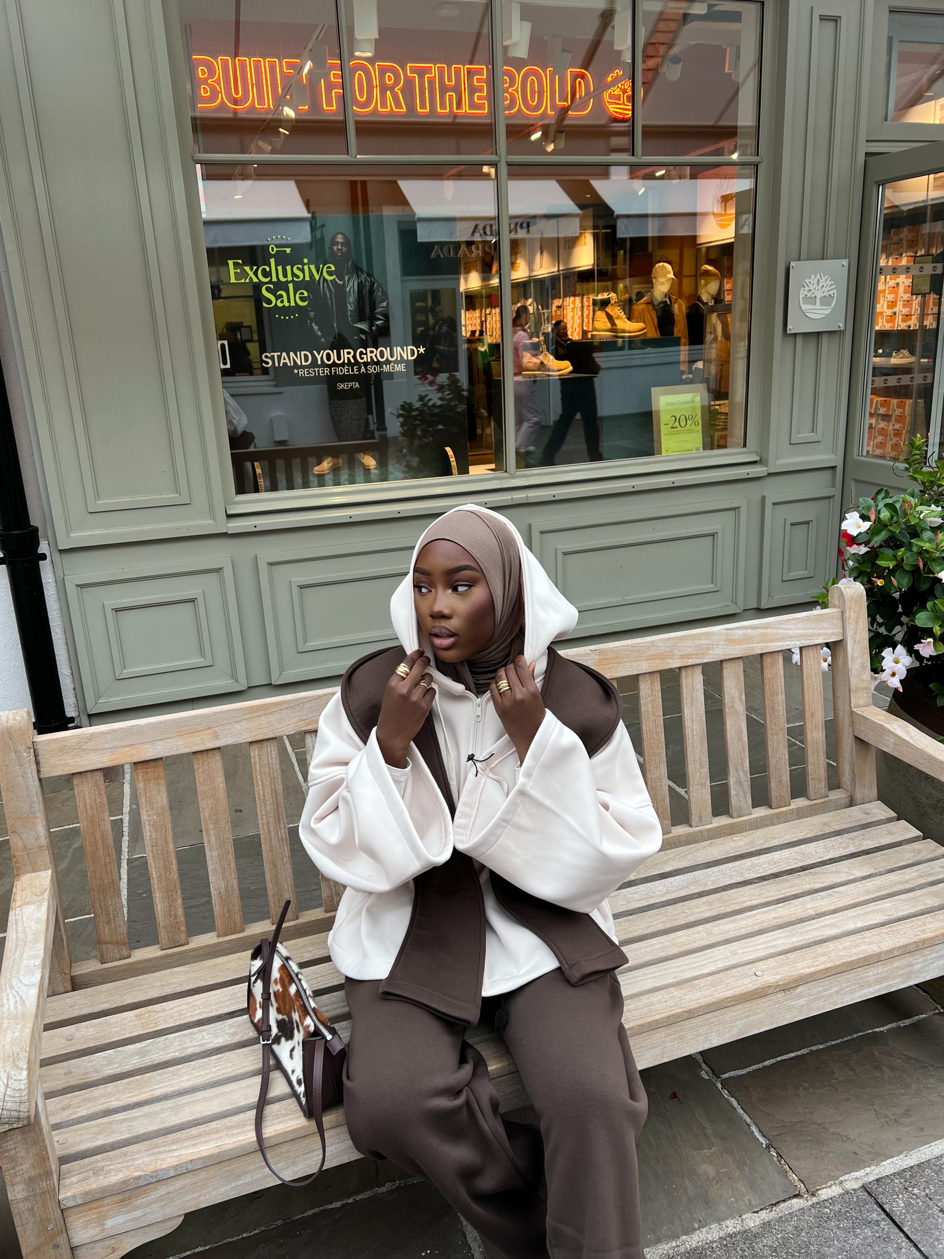 Set Aura Fit marron ( Pantalon et écharpe-capuche )