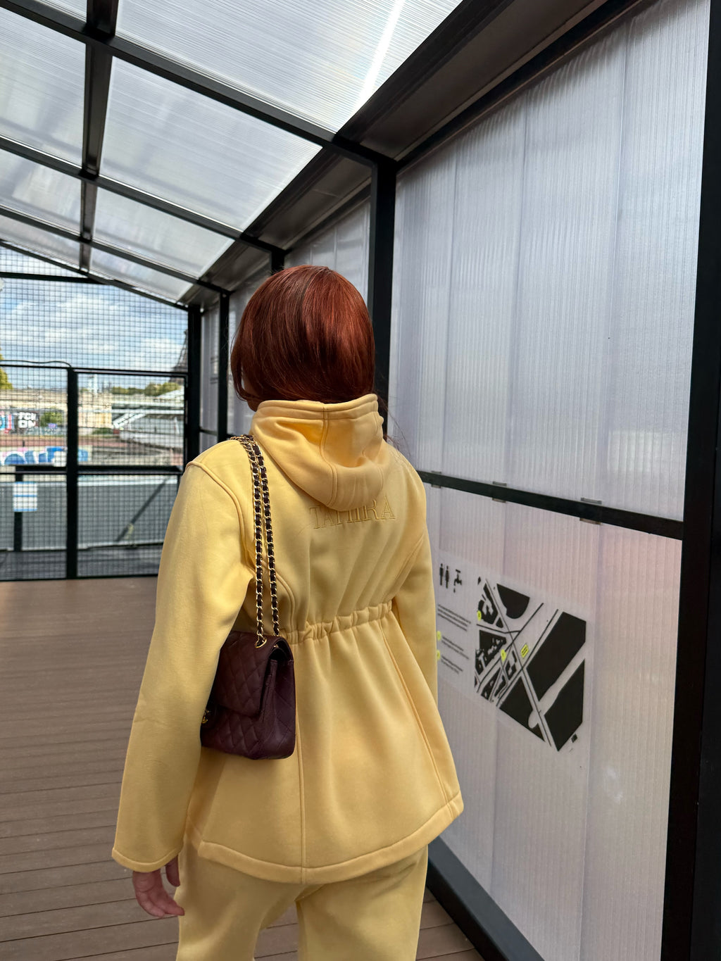 Yellow girly fitted set