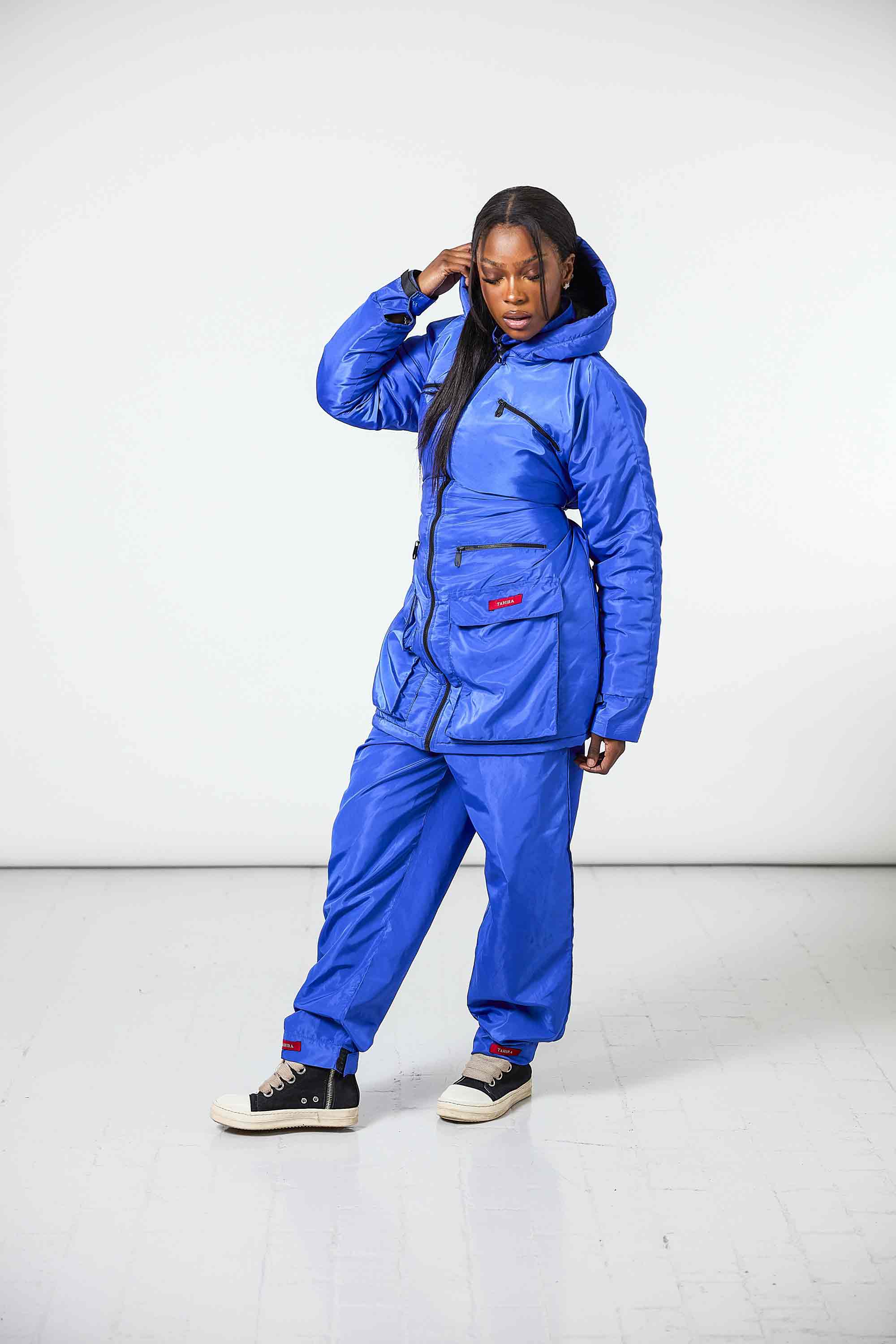Manteau Snow + pantalon offert Bleu roi ( taille standard )