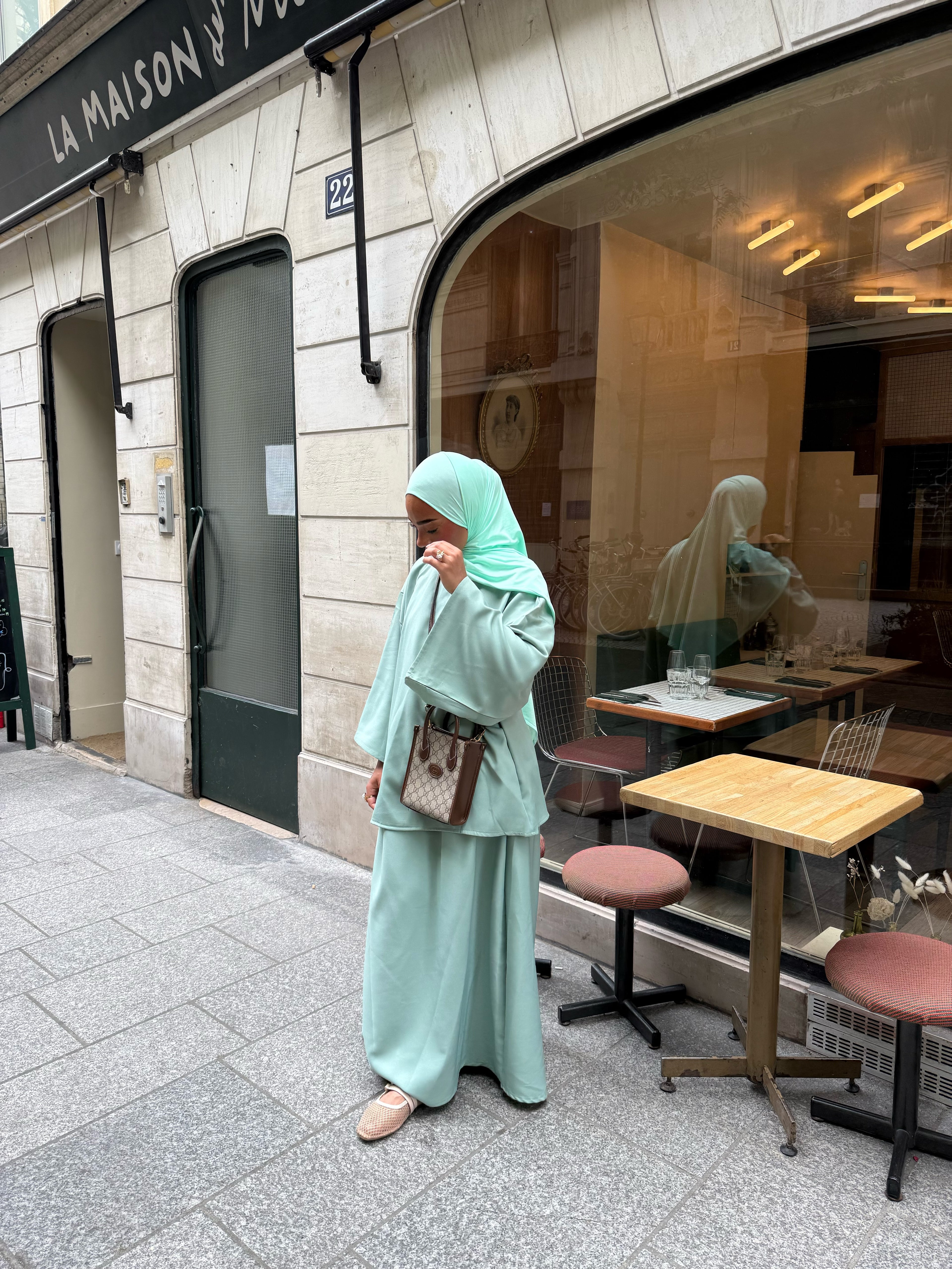 👚👖(Size Standard) Ensemble Niyya vieux bleu pastel