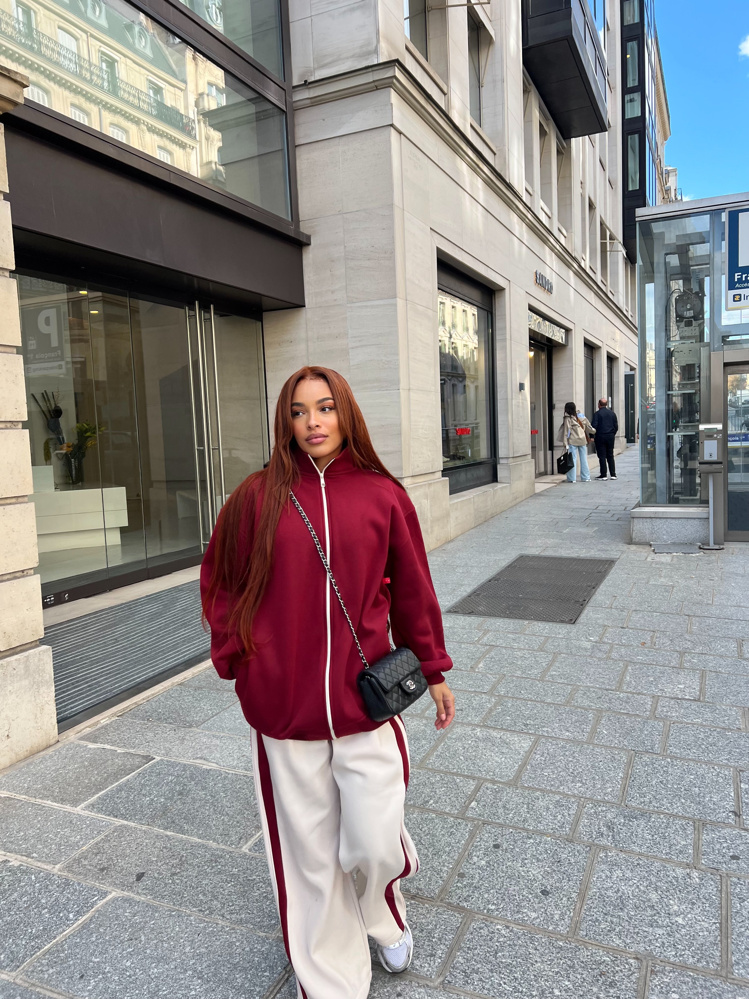 Ensemble matchy Rouge bordeau