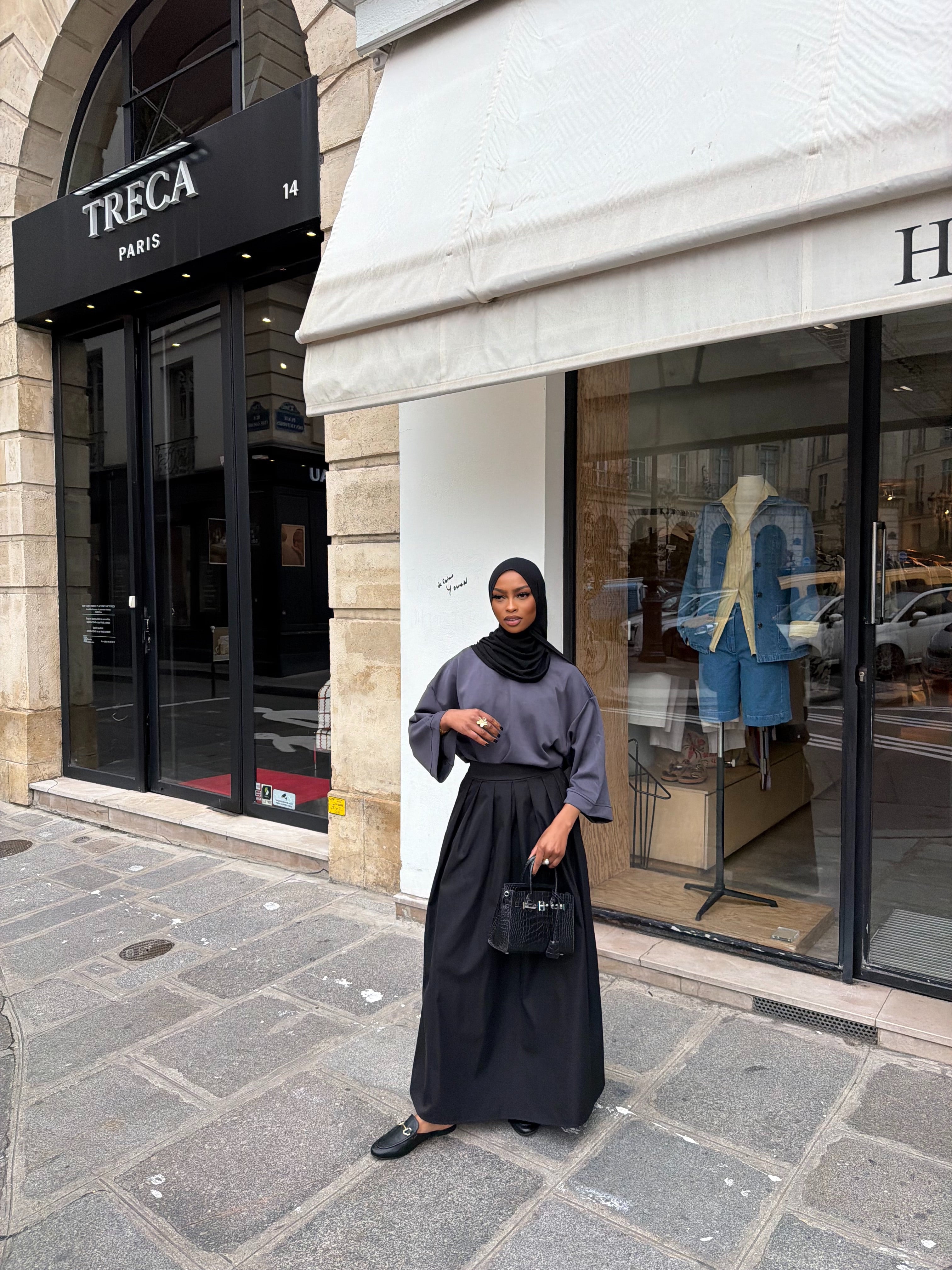 T-shirt Oversize Premium Gris Anthracite