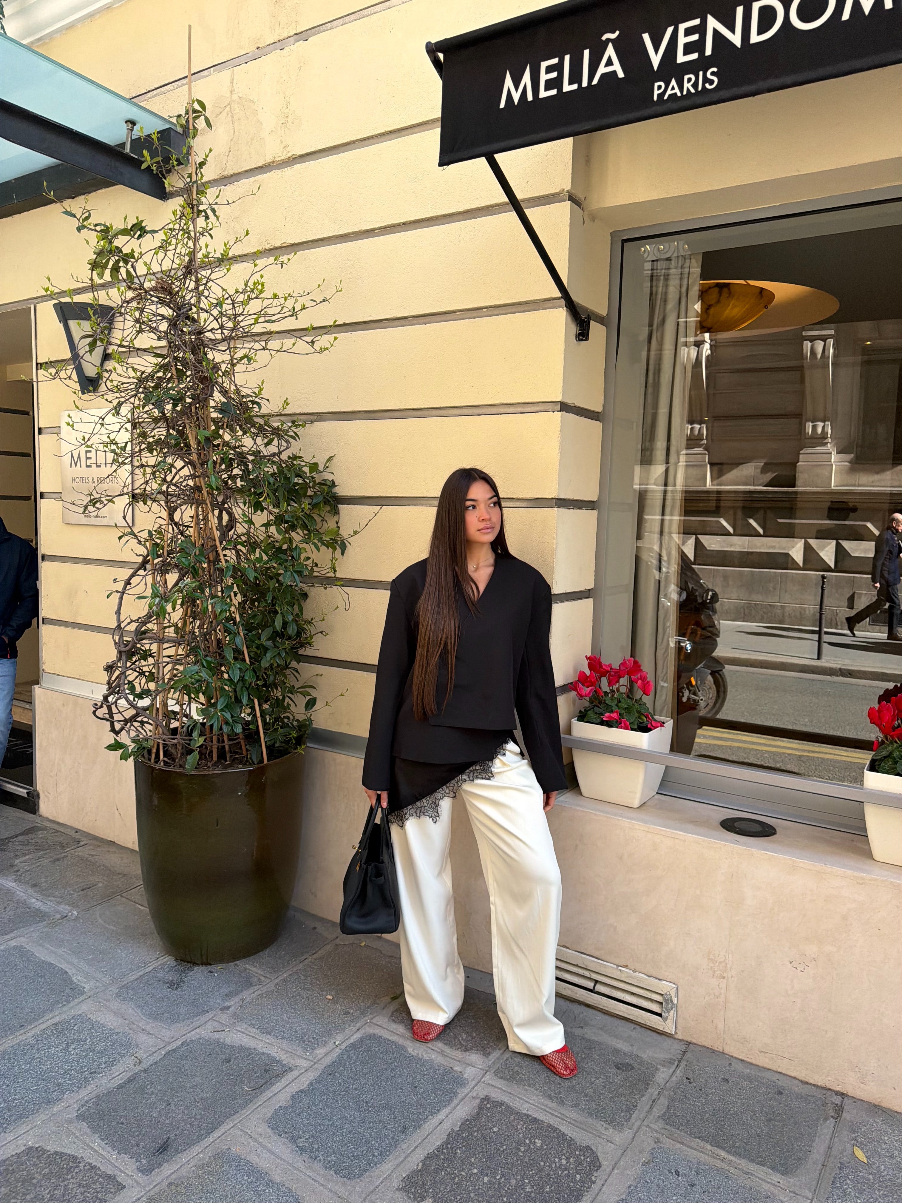 Pantalon à Pince Vinci Écru Beurre