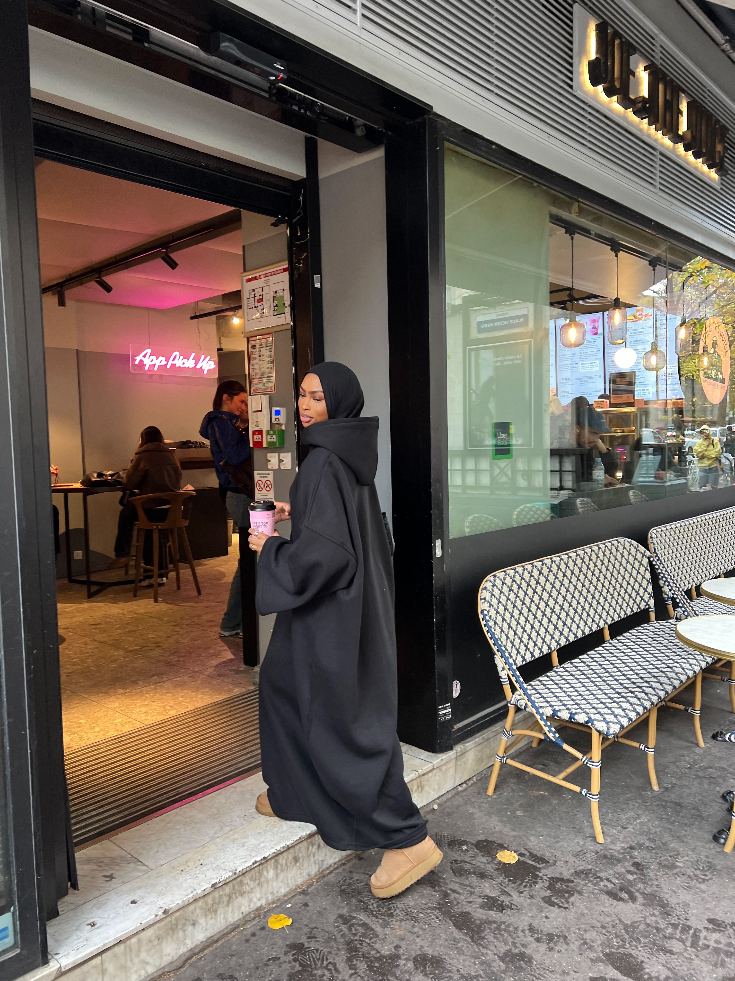 Robe sweat Miya noir [ EN STOCK ] ( lire description concernant la taille )