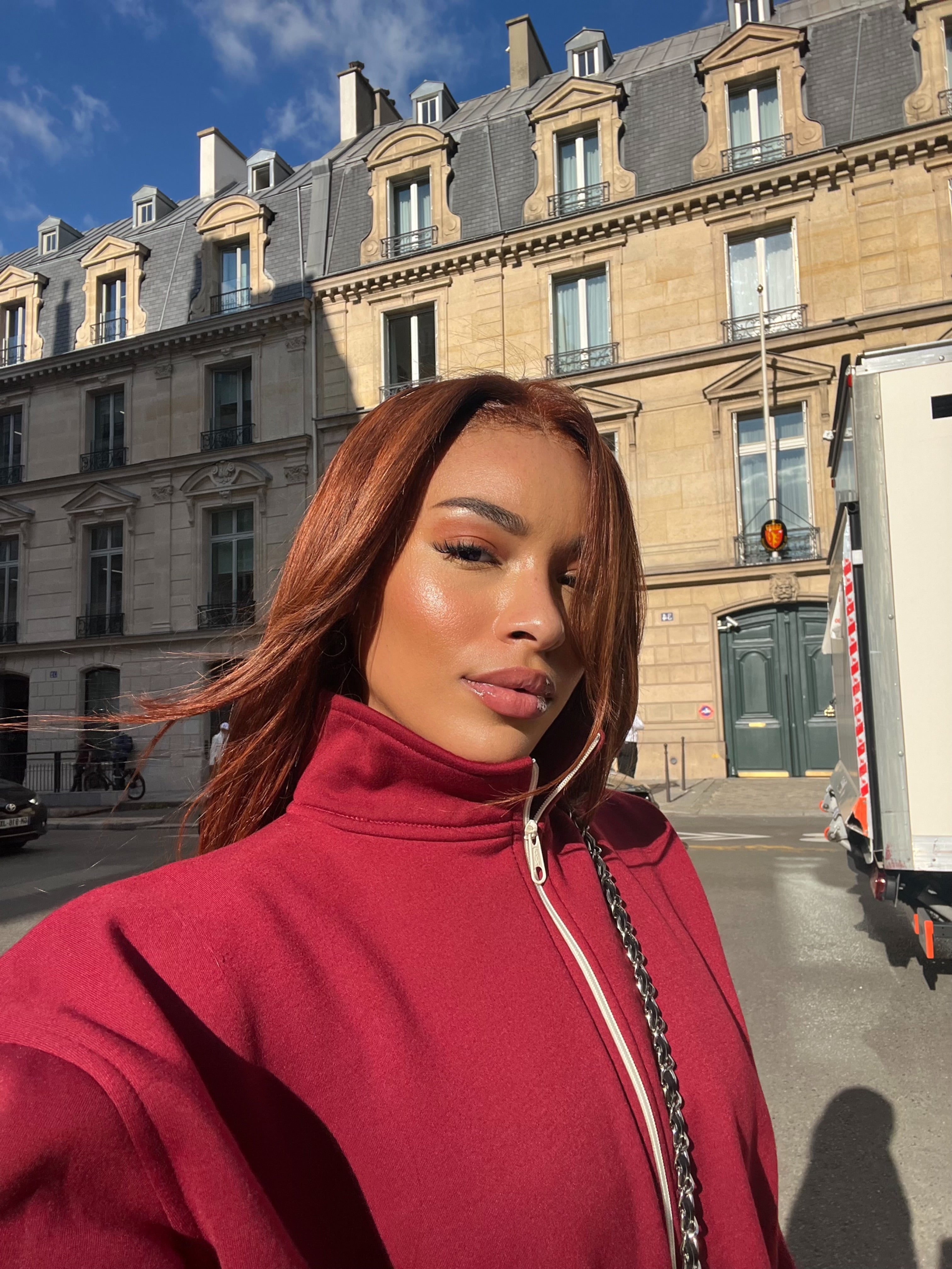 Ensemble matchy Rouge bordeau