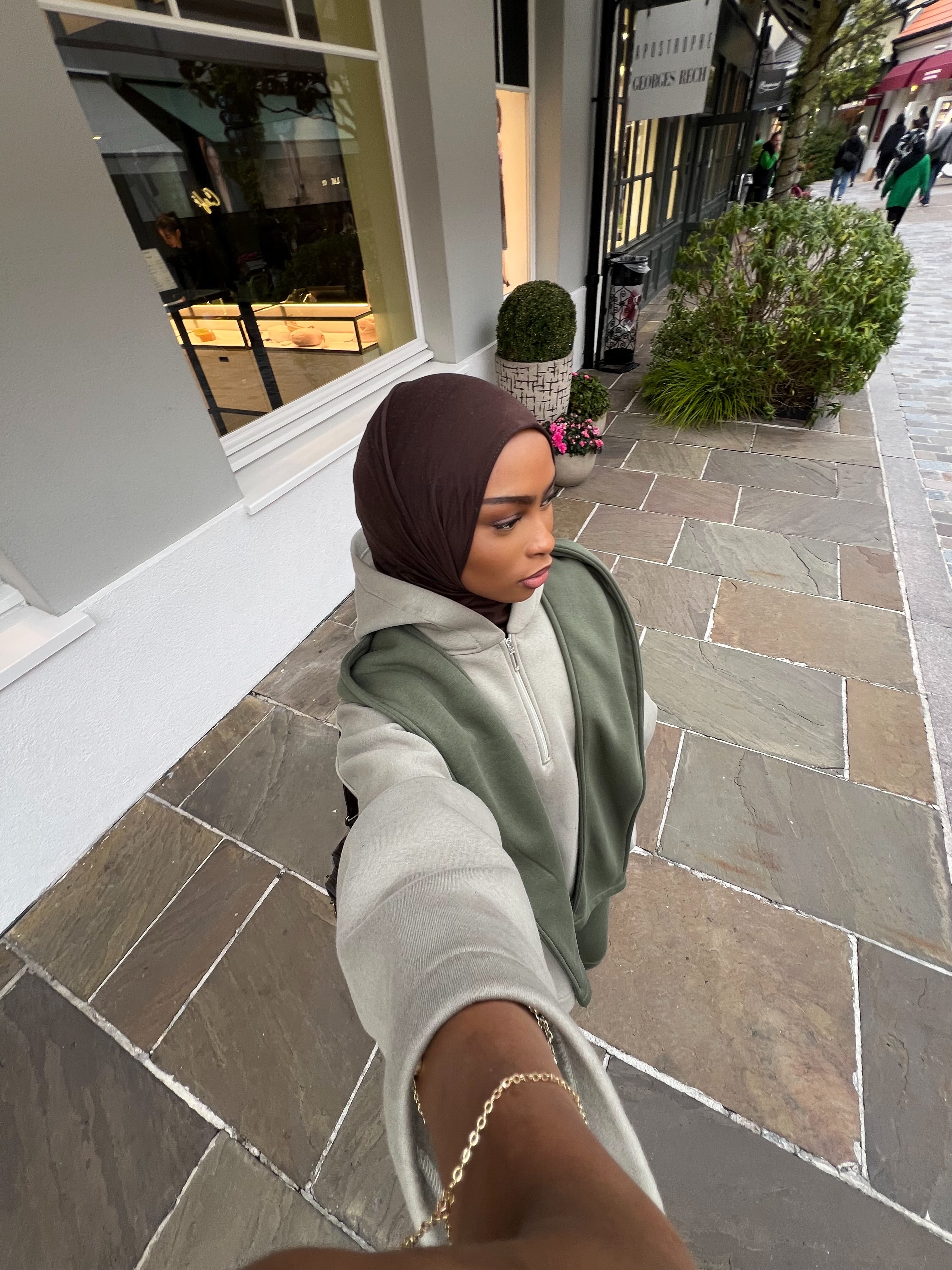 Set Aura Fit Kaki ( Pantalon et écharpe-capuche )