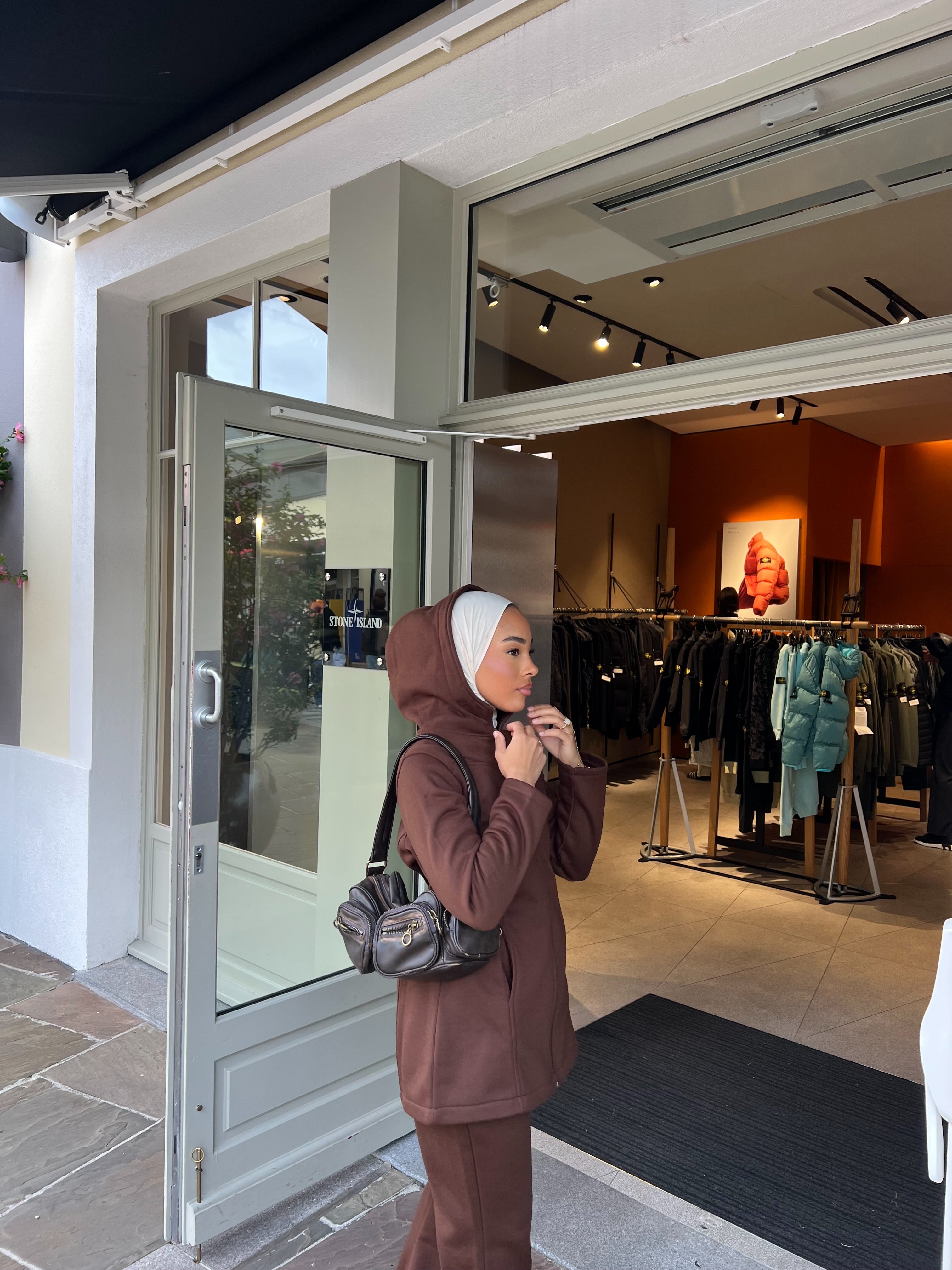 Ensemble jogging Marron chocolat Collection fit girly