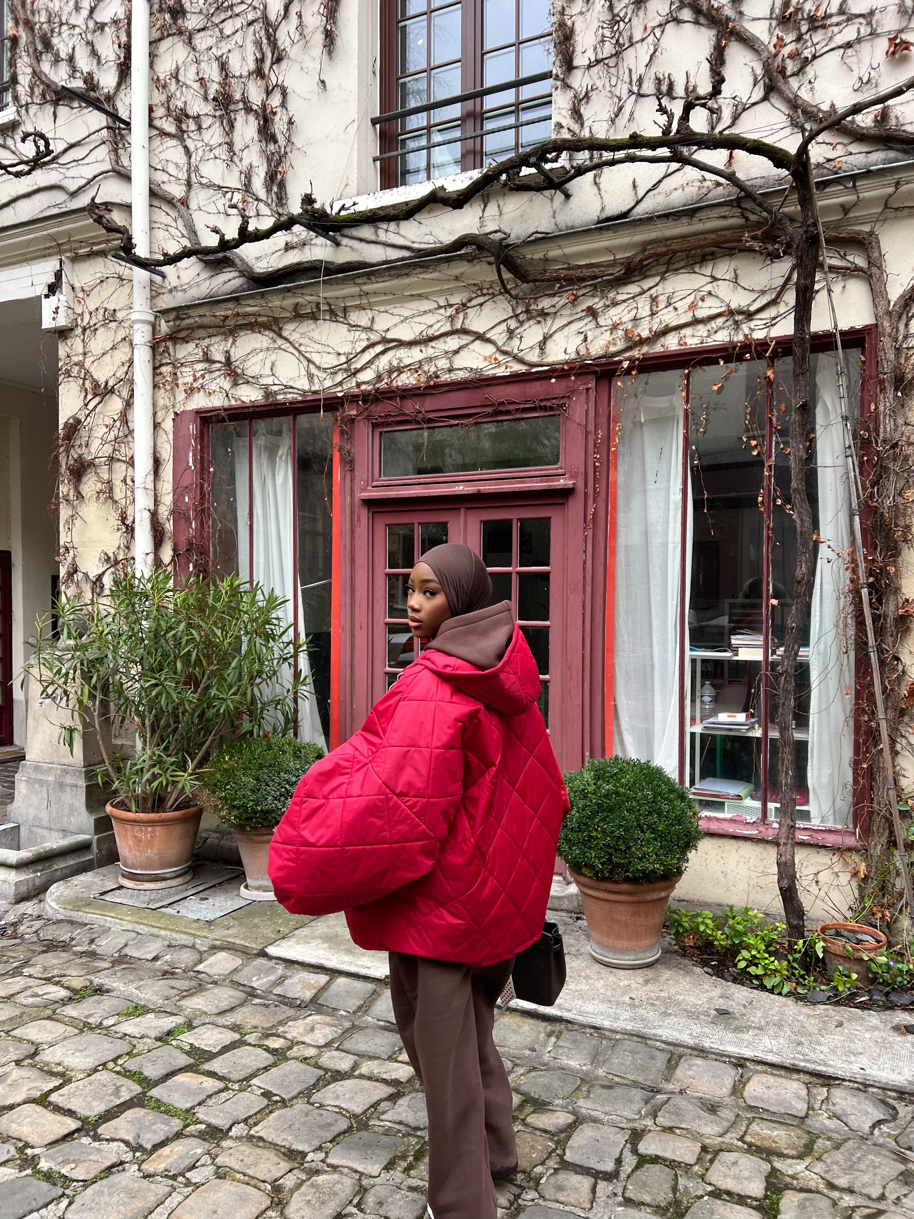 Veste matelassé Rouge  Ohio ( taille standard & Tall  )