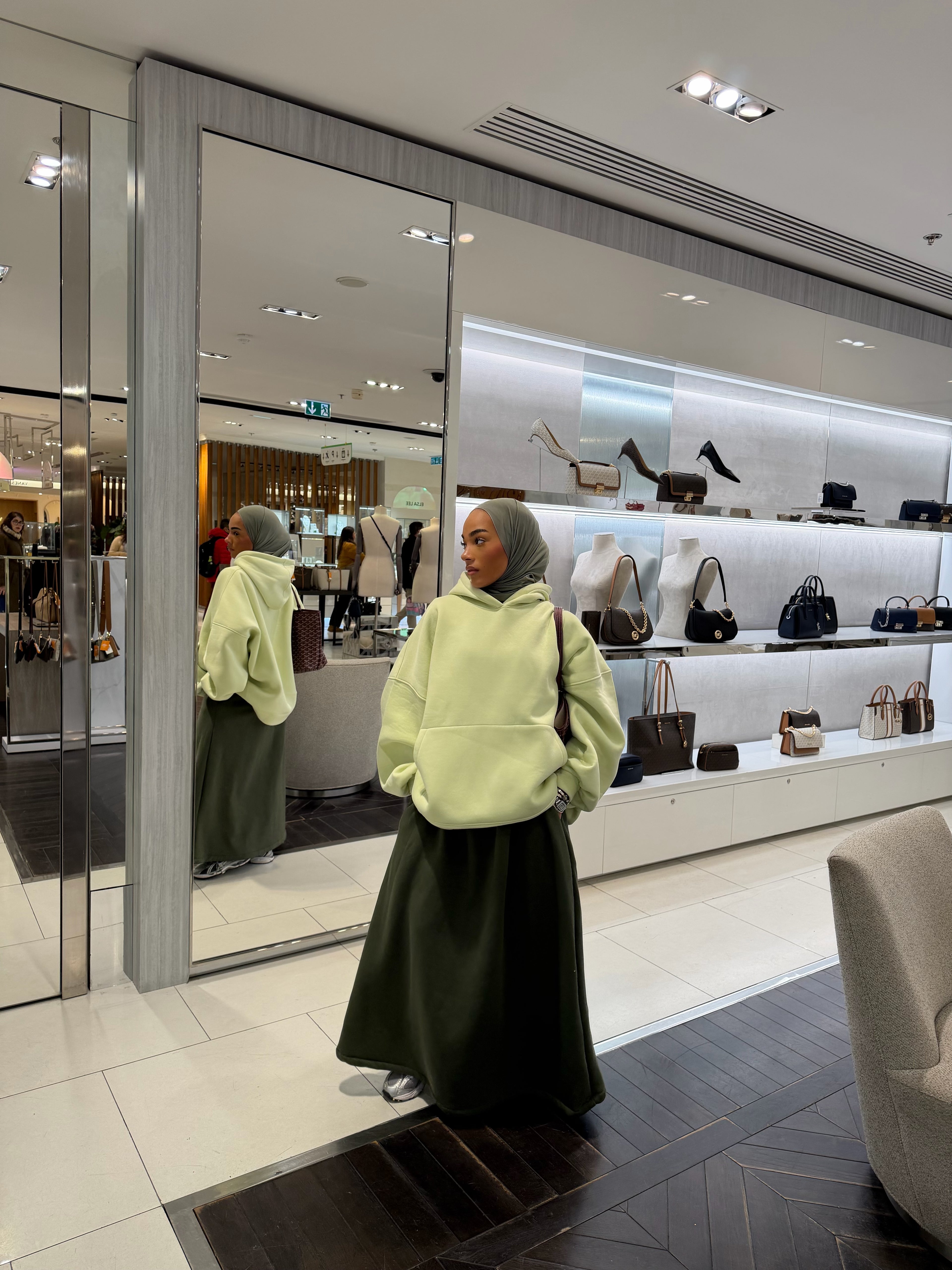 Hoodie Oversize Heavy Vert Fluo Pâle Pastel