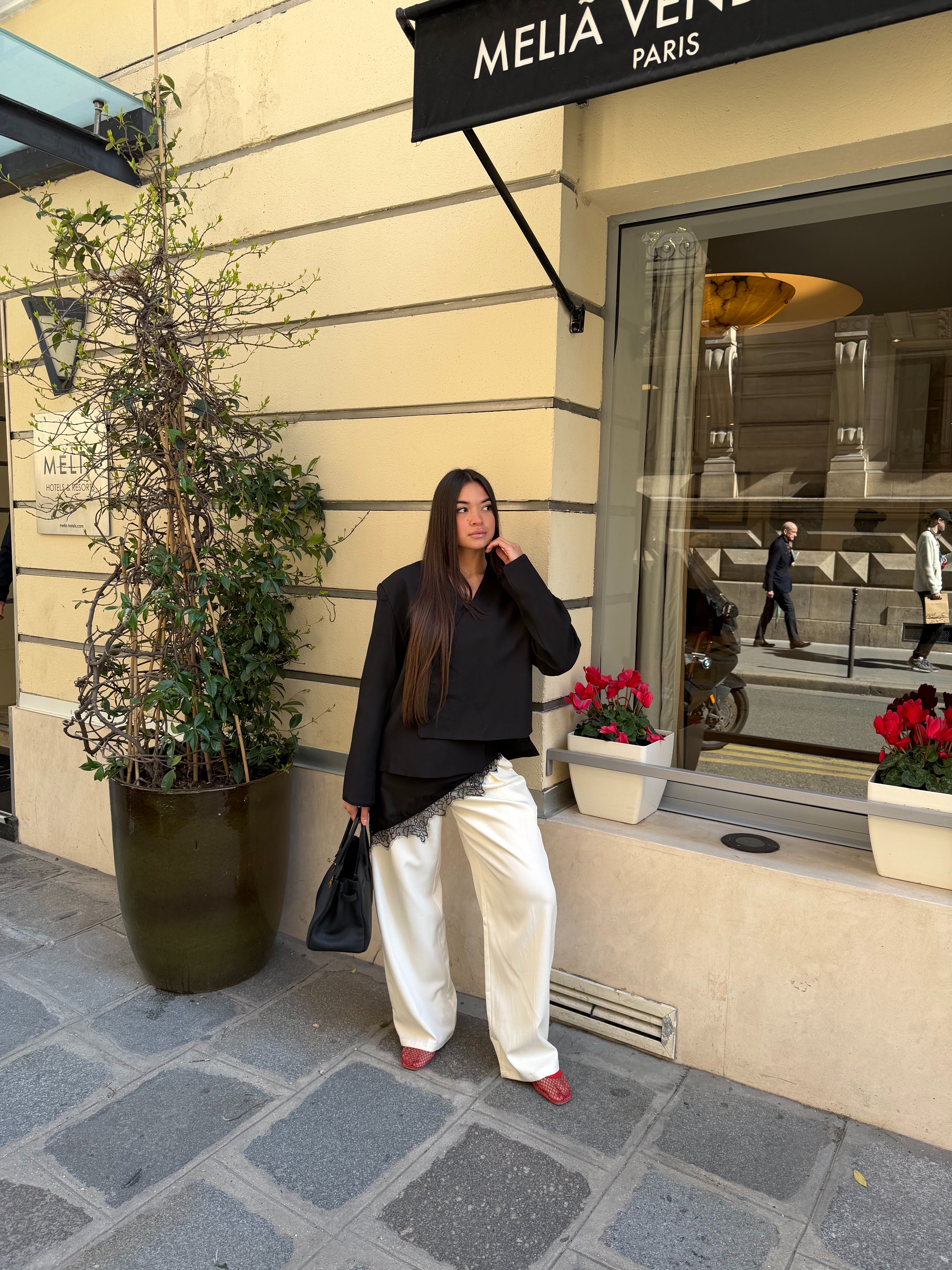 Pantalon à Pince Vinci Écru Beurre