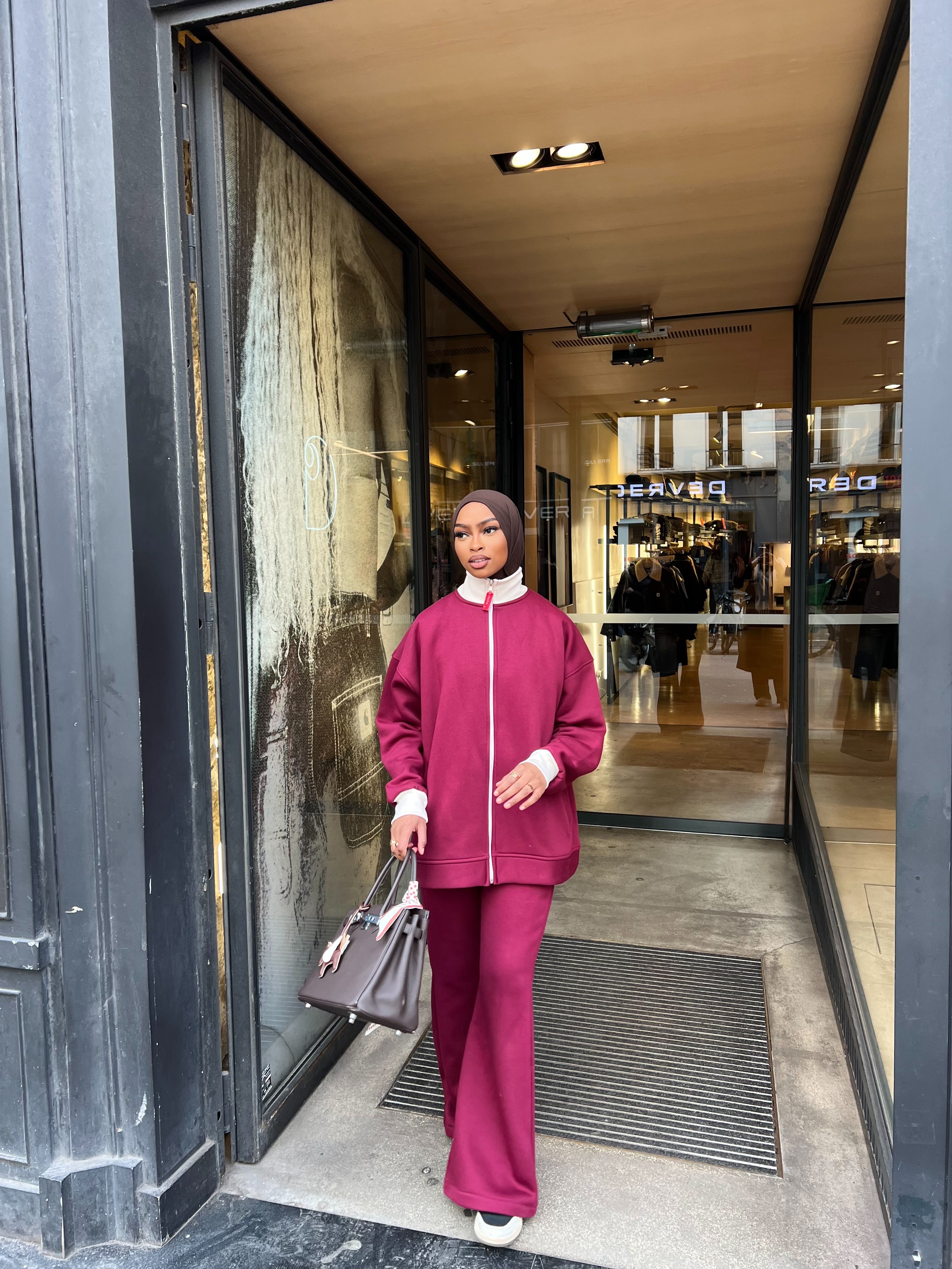 Ensemble Vichy rouge bordeau