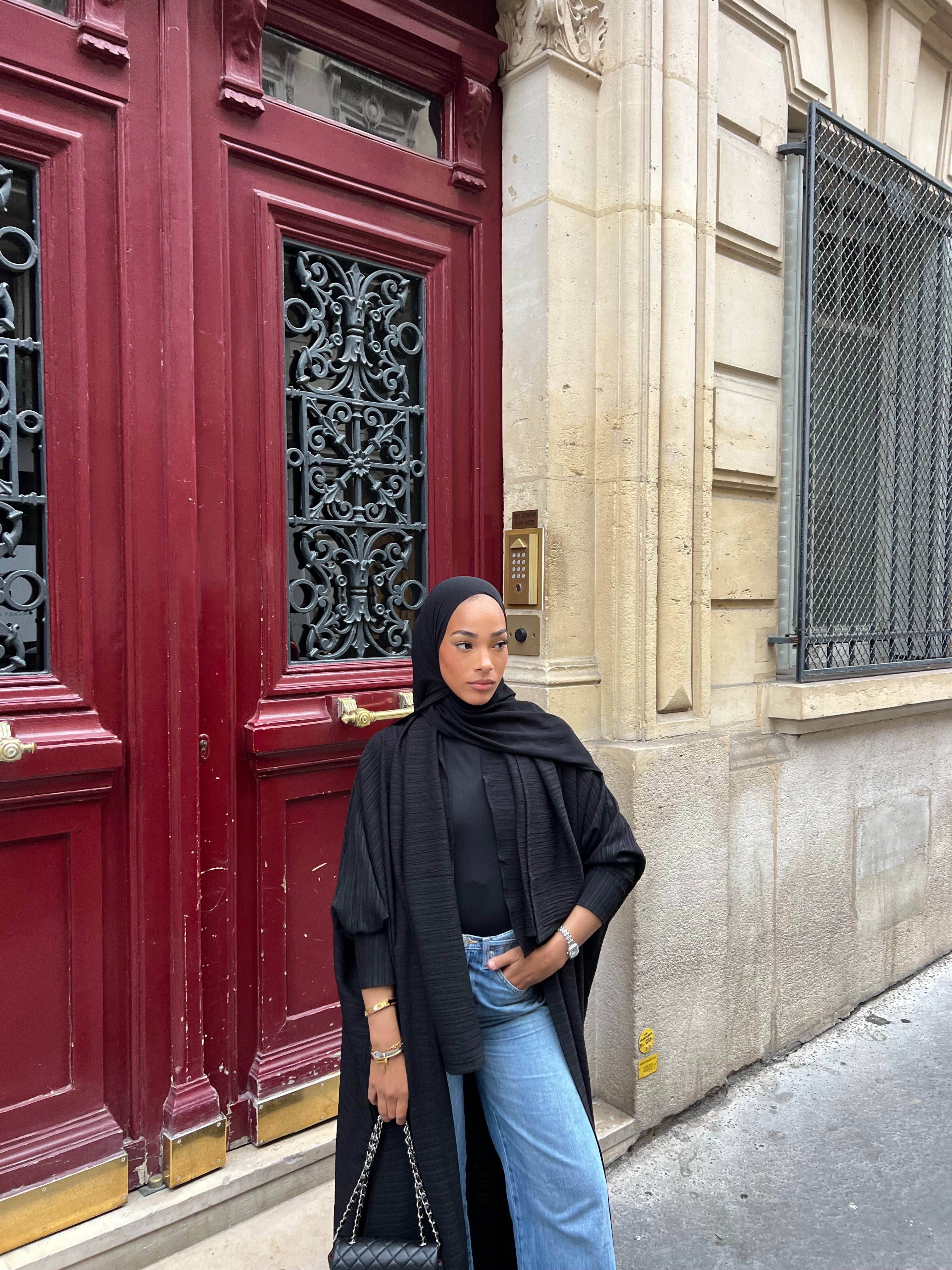 Set Kimono et Foulard Djélya Noir