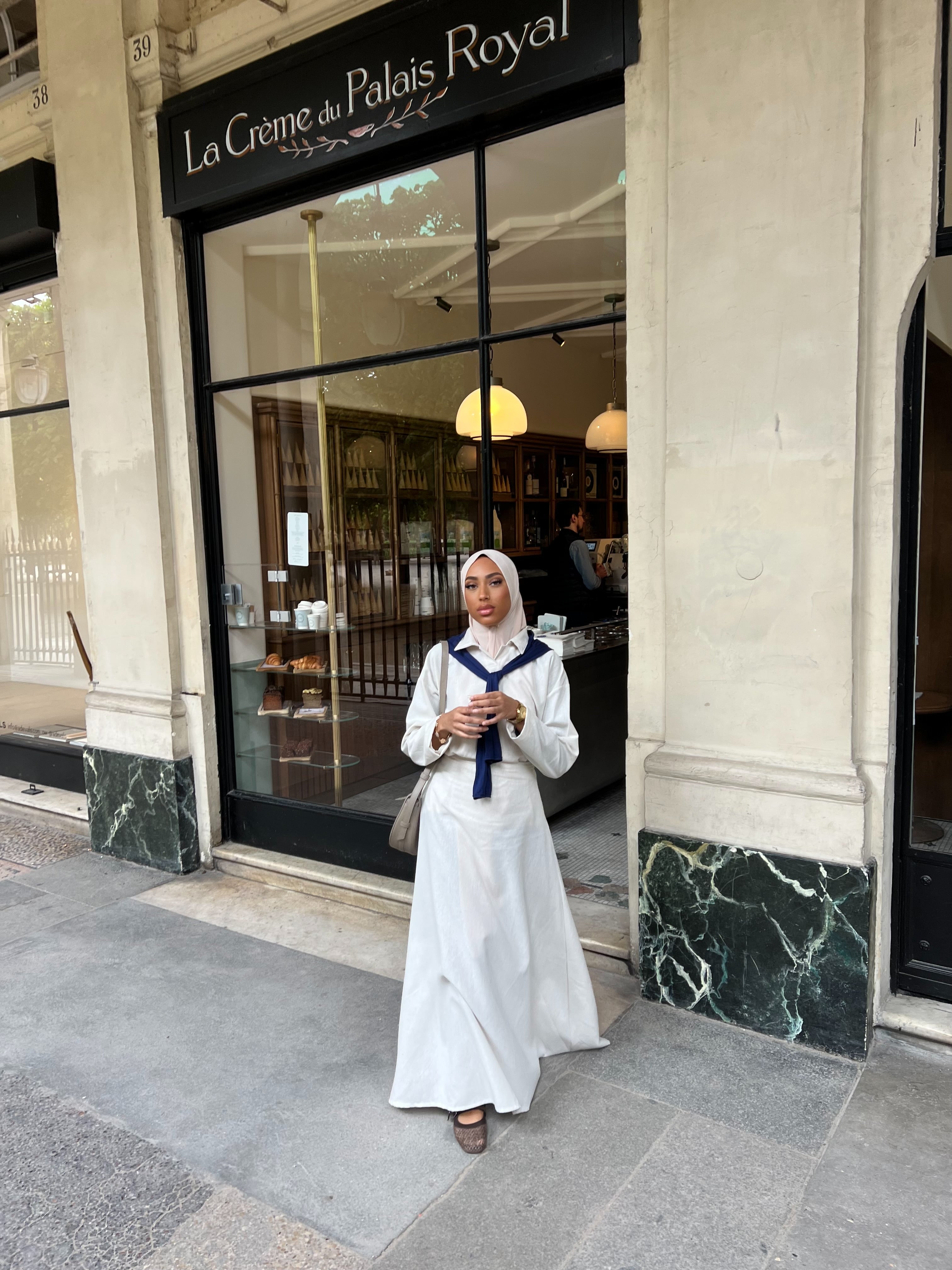 Ensemble serena blanc Beige effet lin