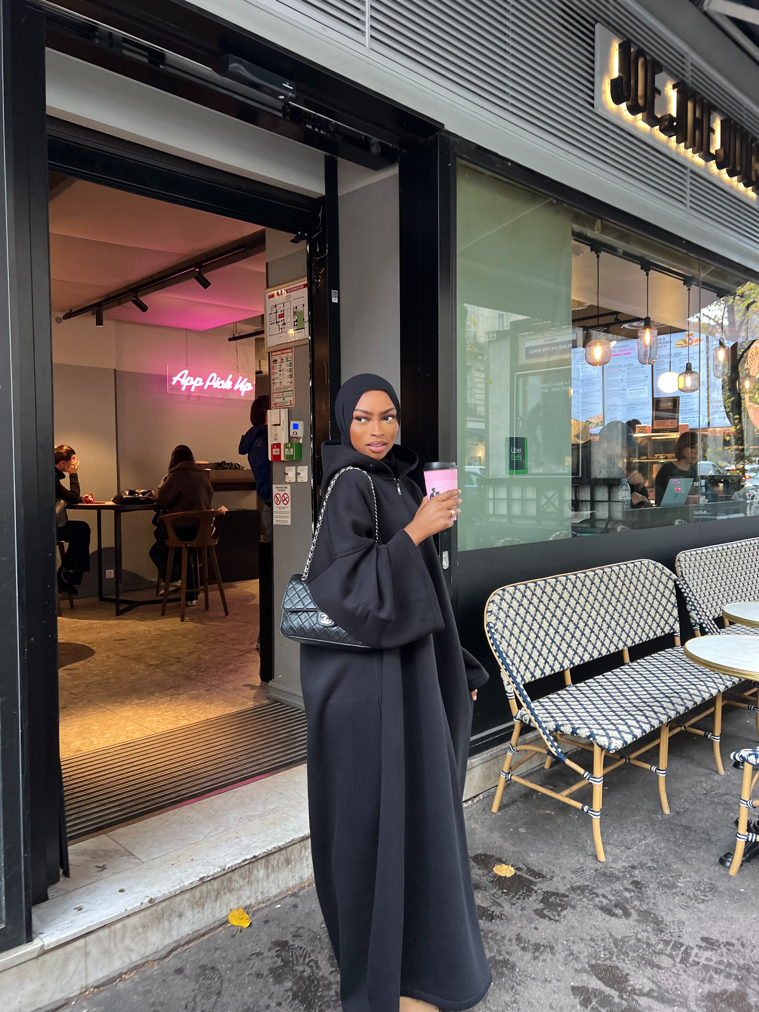 Robe sweat Miya noir [ EN STOCK ] ( lire description concernant la taille )