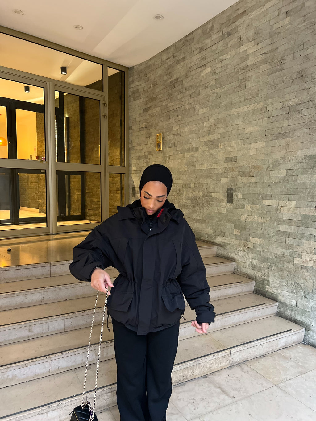 Parka Néora noir ( Taille standard ) [ EN STOCK ]