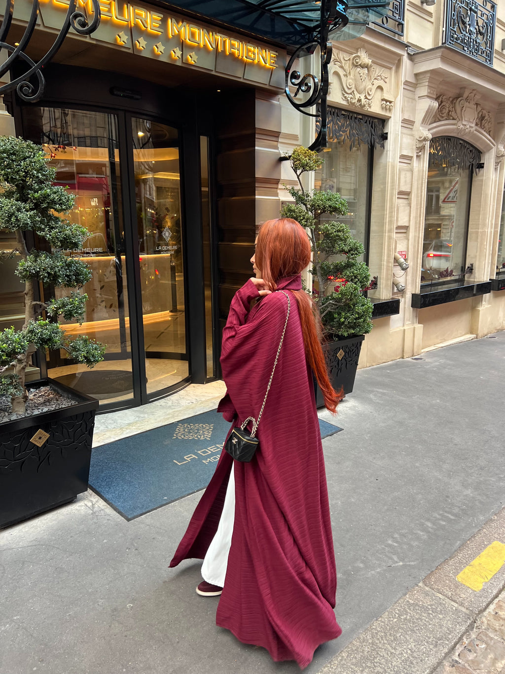 Set Kimono et Foulard Djélya Rouge bordeau