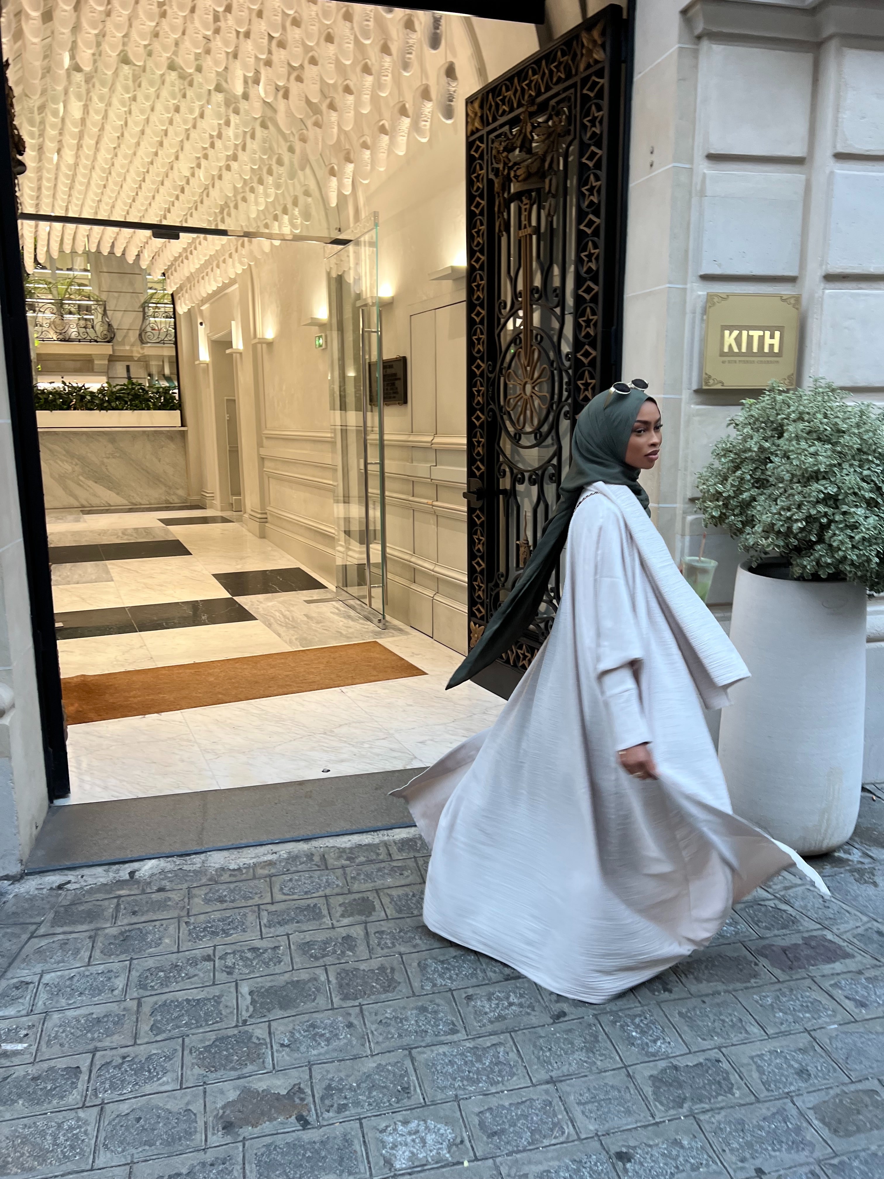 Set Kimono et Foulard Djélya beige