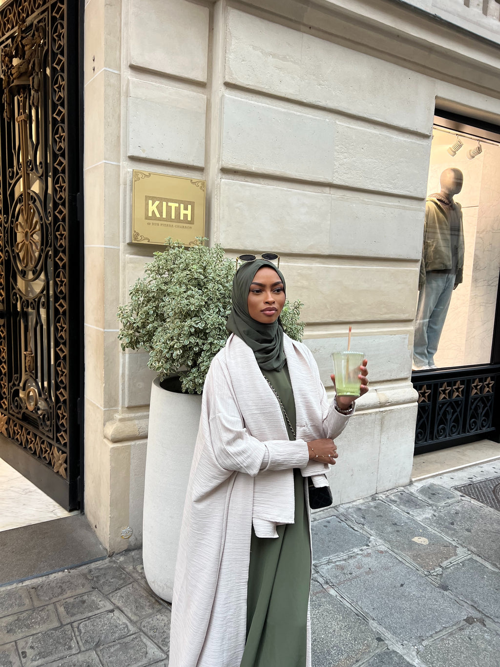 Set Kimono et Foulard Djélya beige