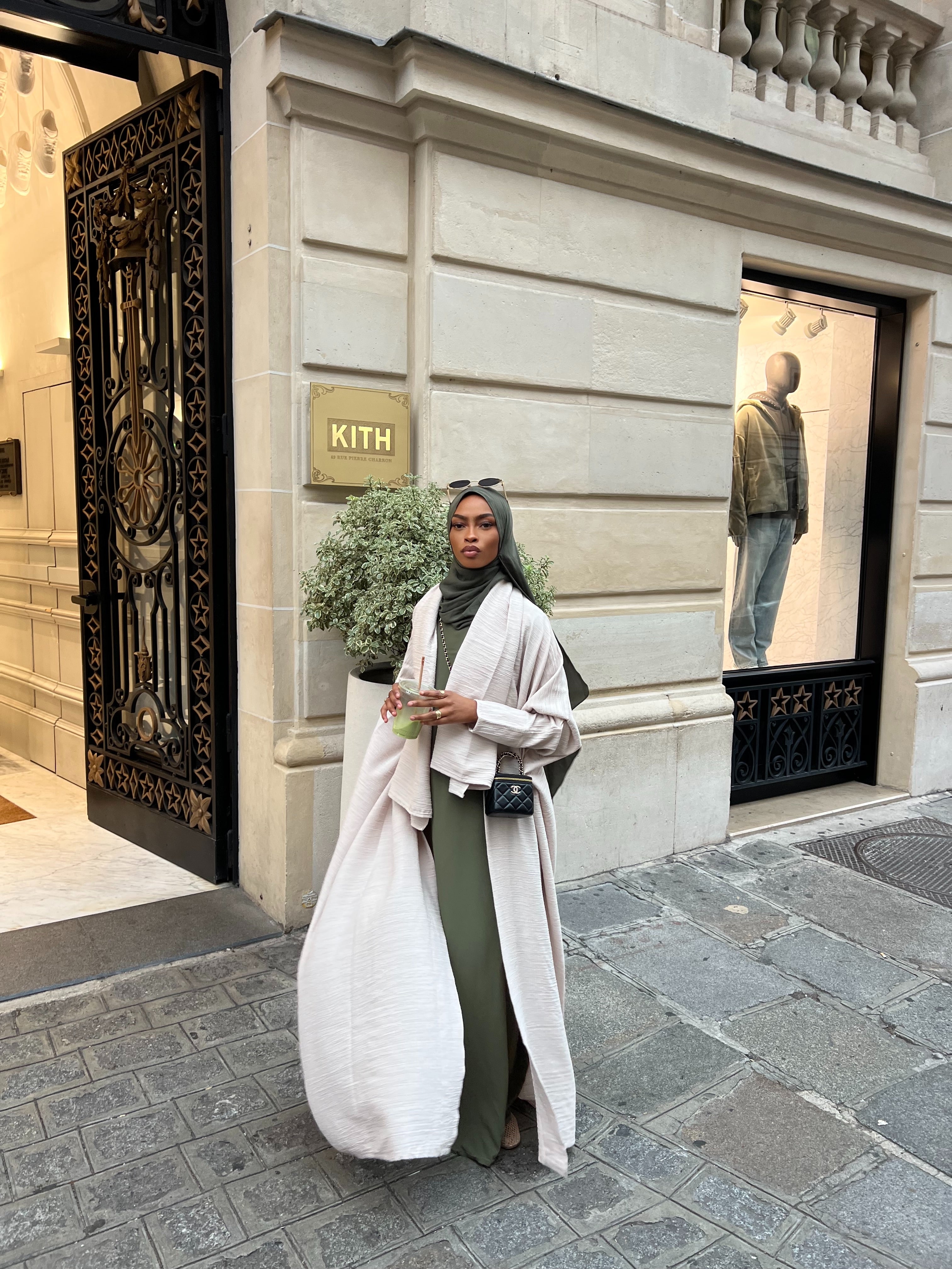 Set Kimono et Foulard Djélya beige