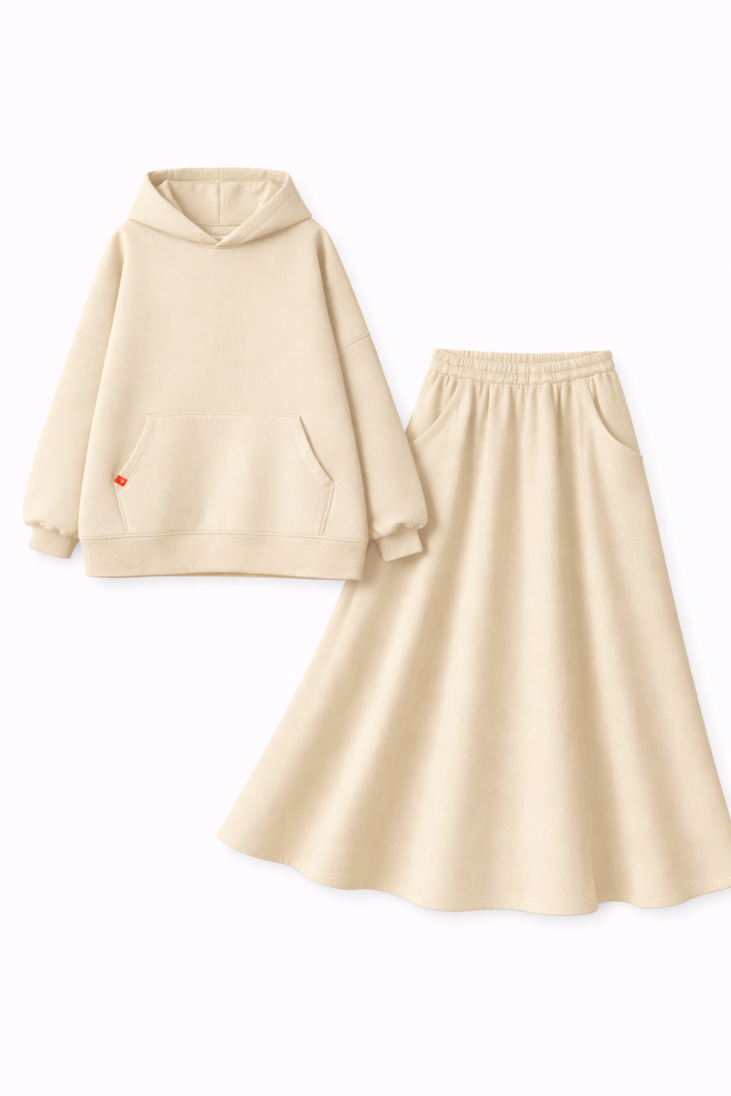 Ensemble Hoodie Heavy Beige  ( Jupe ou Pantalon ) IT