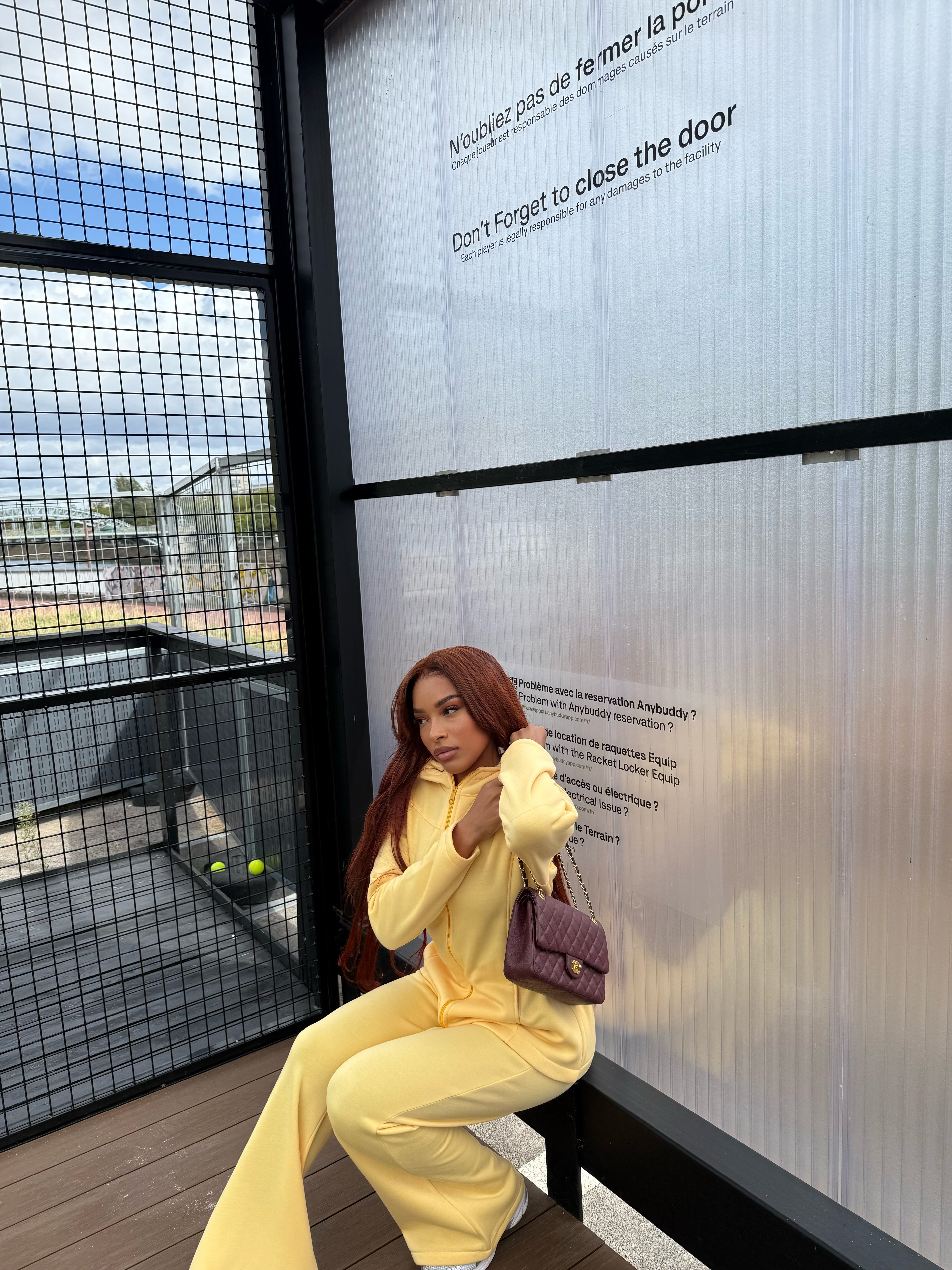 Ensemble fit girly jaune