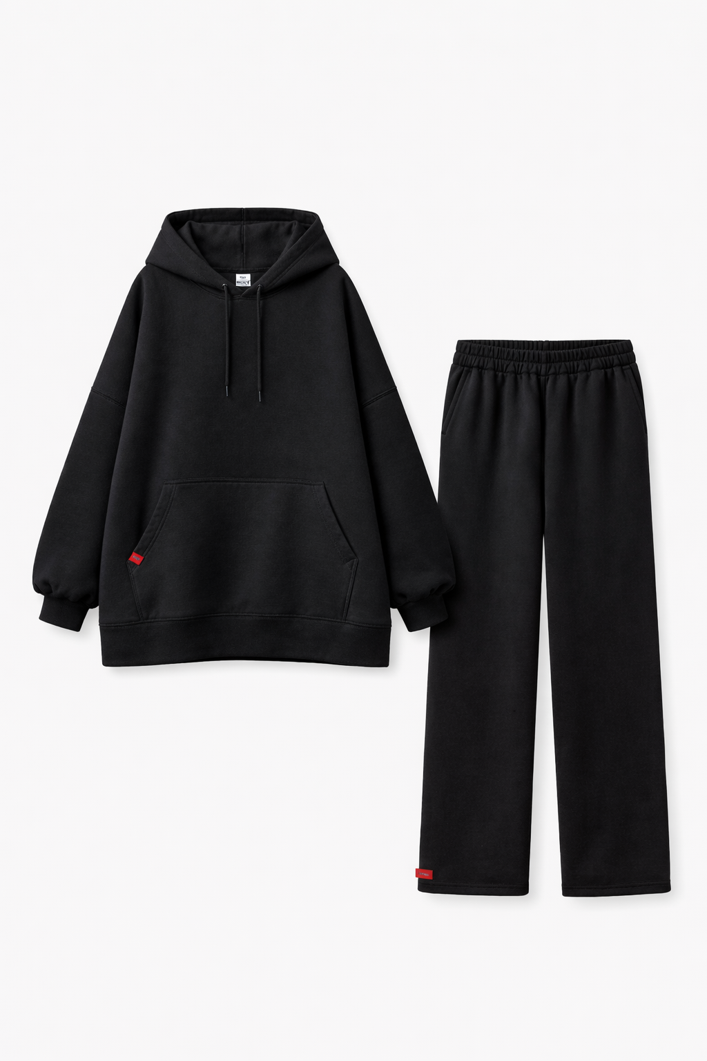 Heavyweight Black Hoodie Set (Skirt or Pants) {In transit ✈️ Ships within 8 business days} IT