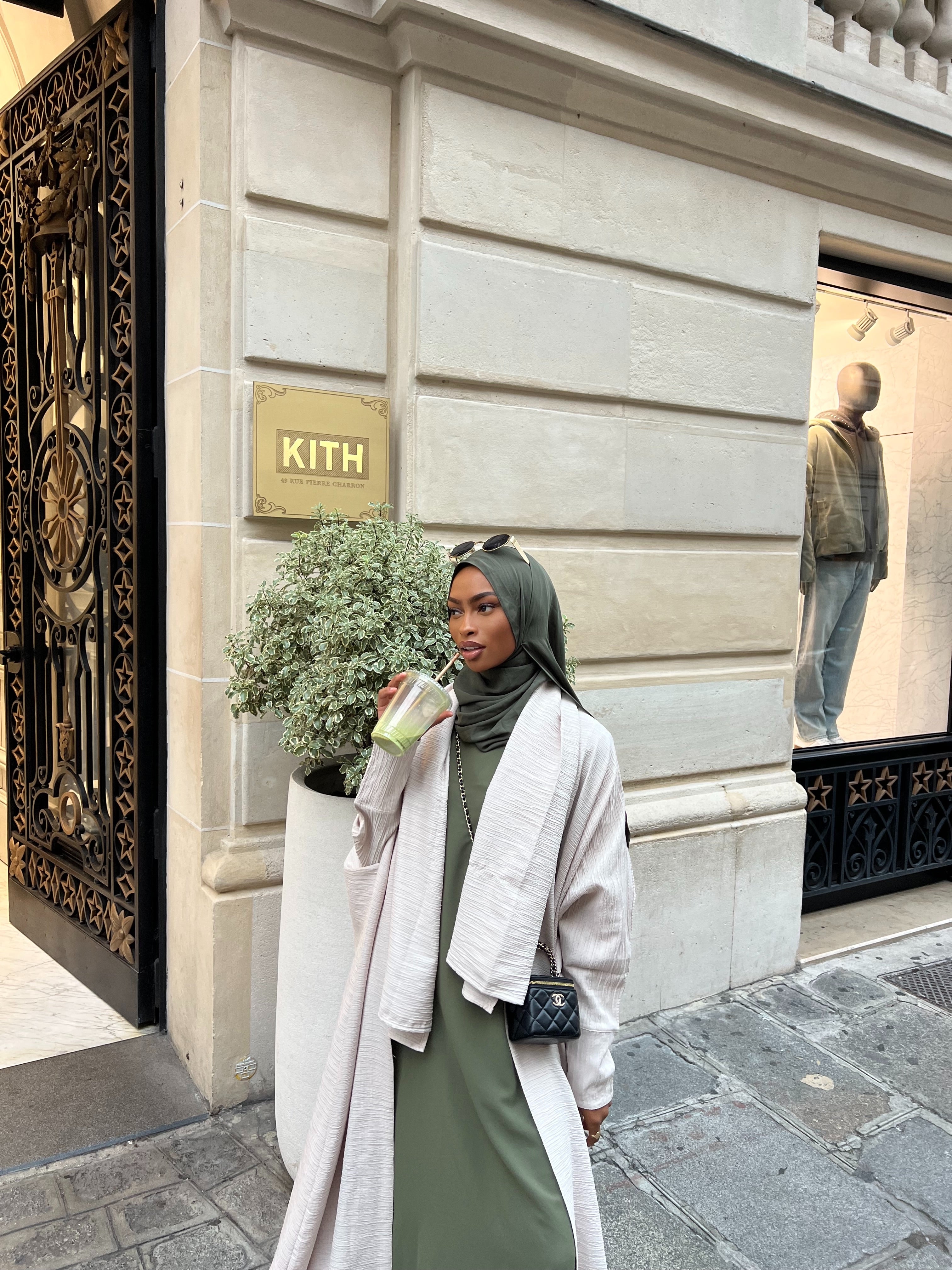 Set Kimono et Foulard Djélya beige