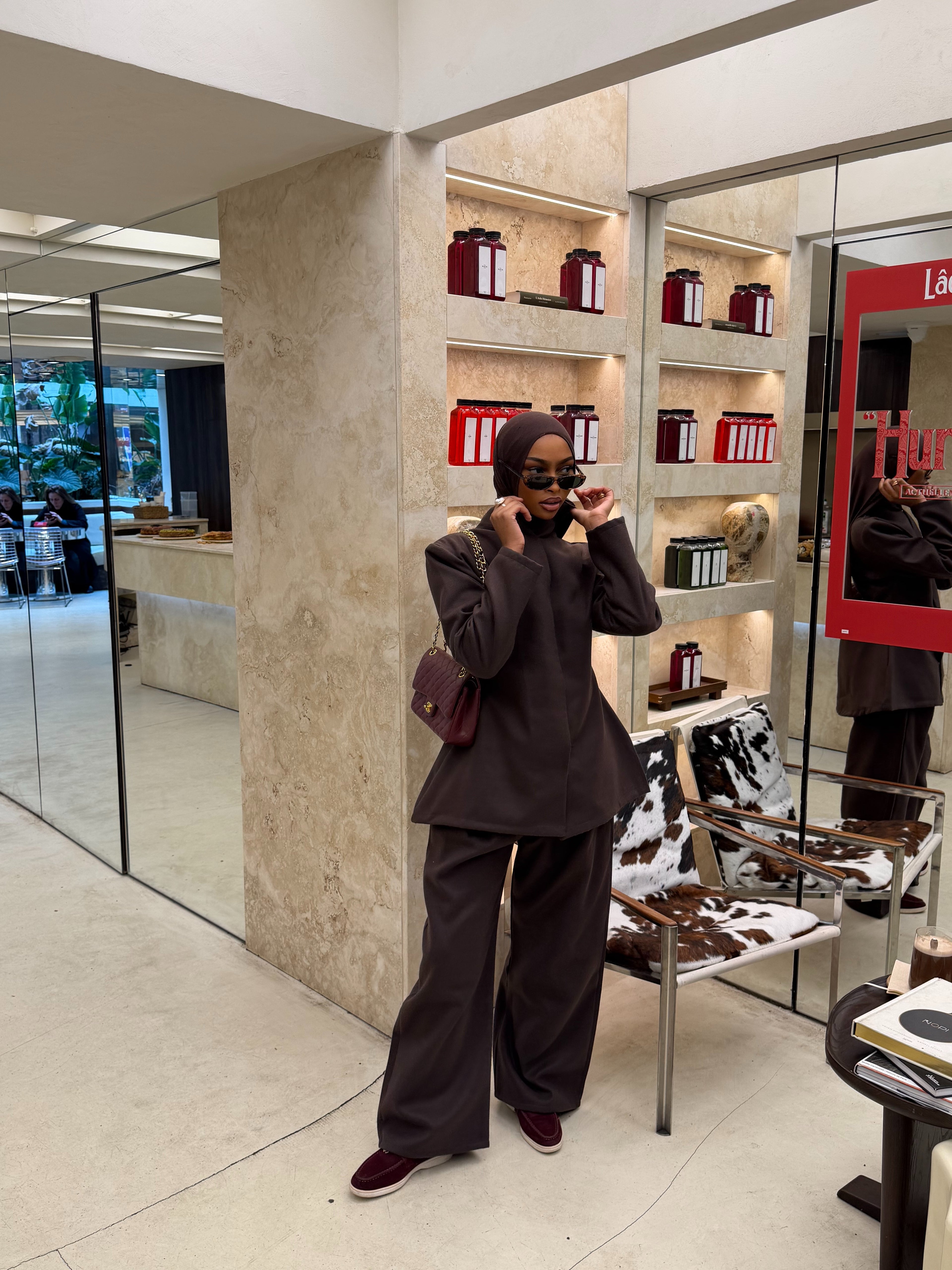 Ensemble Blazer Ornella Marron