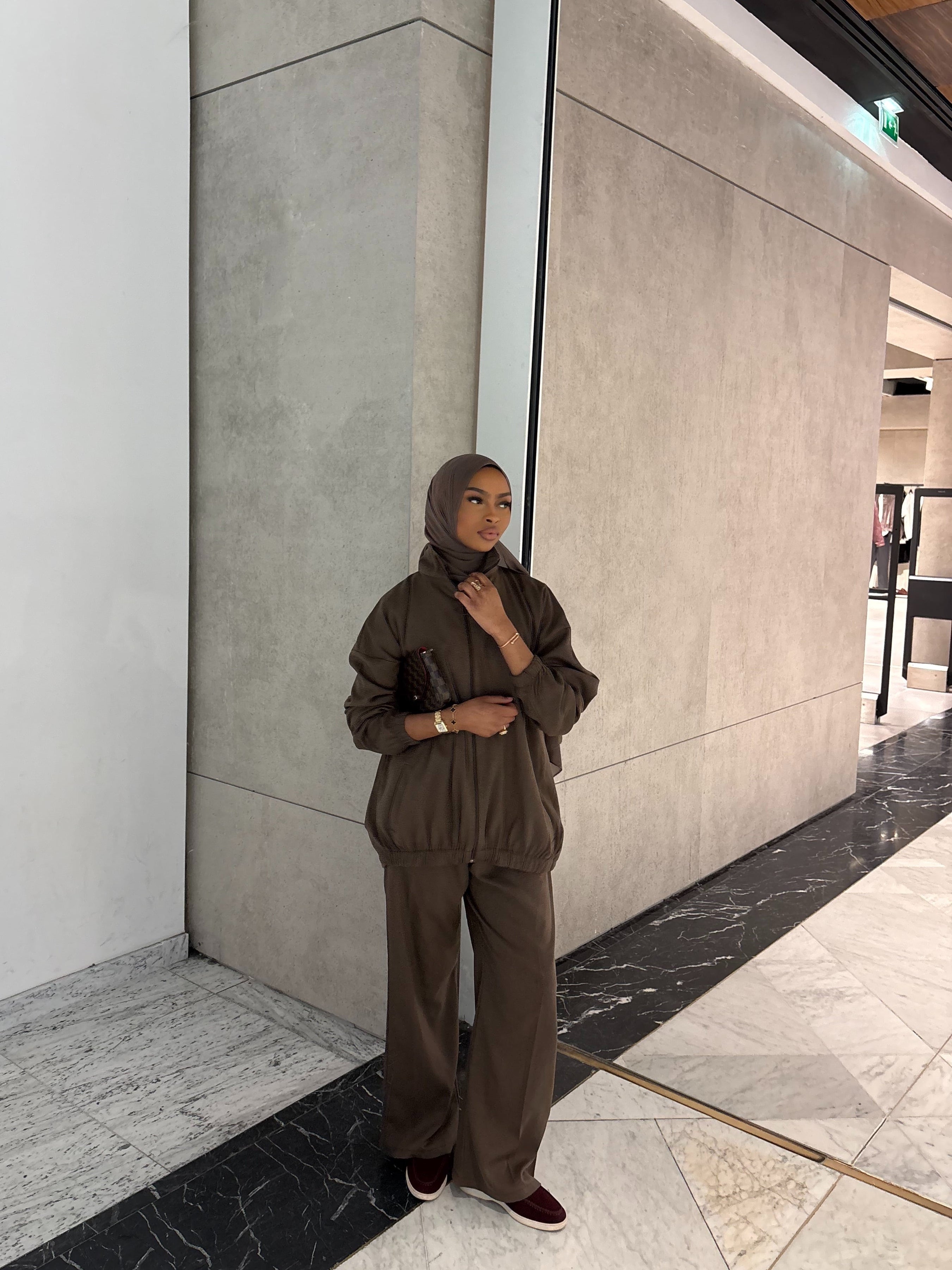 Ensemble Elvira Marron foncé