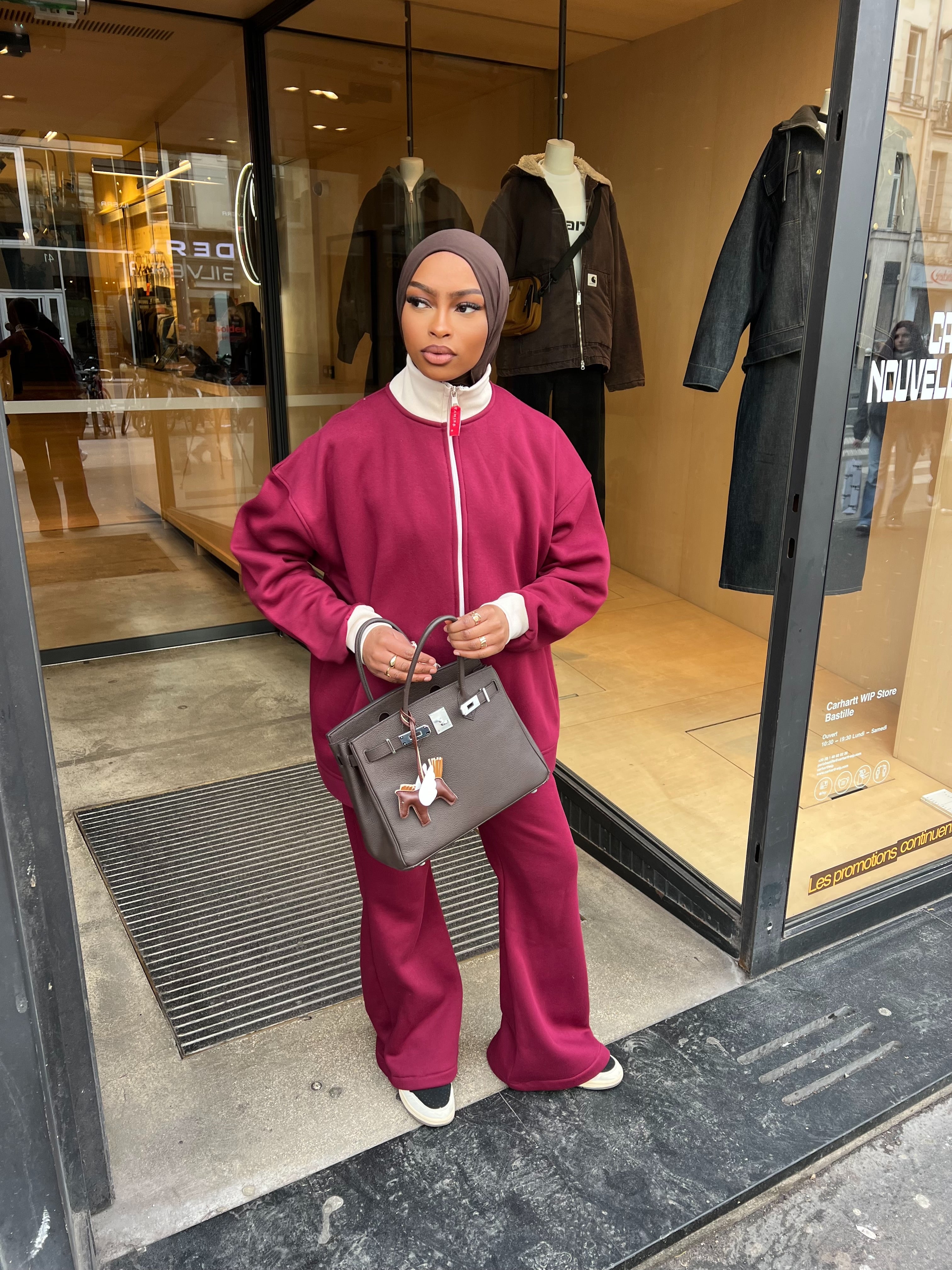 Ensemble Vichy rouge bordeau