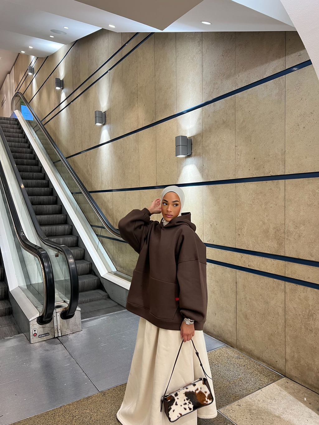 Ensemble Hoodie Heavy Marron ( Jupe ou Pantalon ) IT