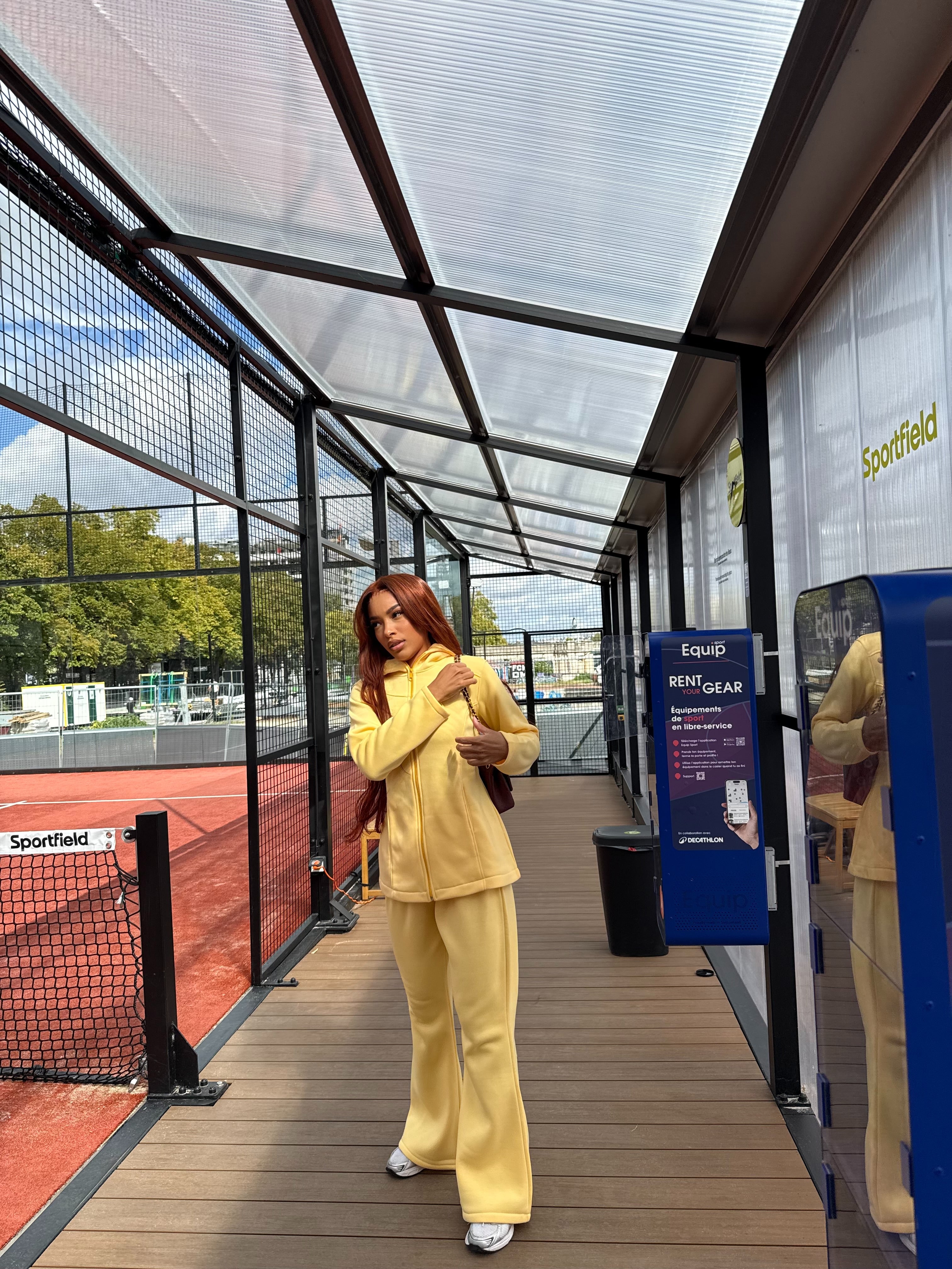 Ensemble fit girly jaune