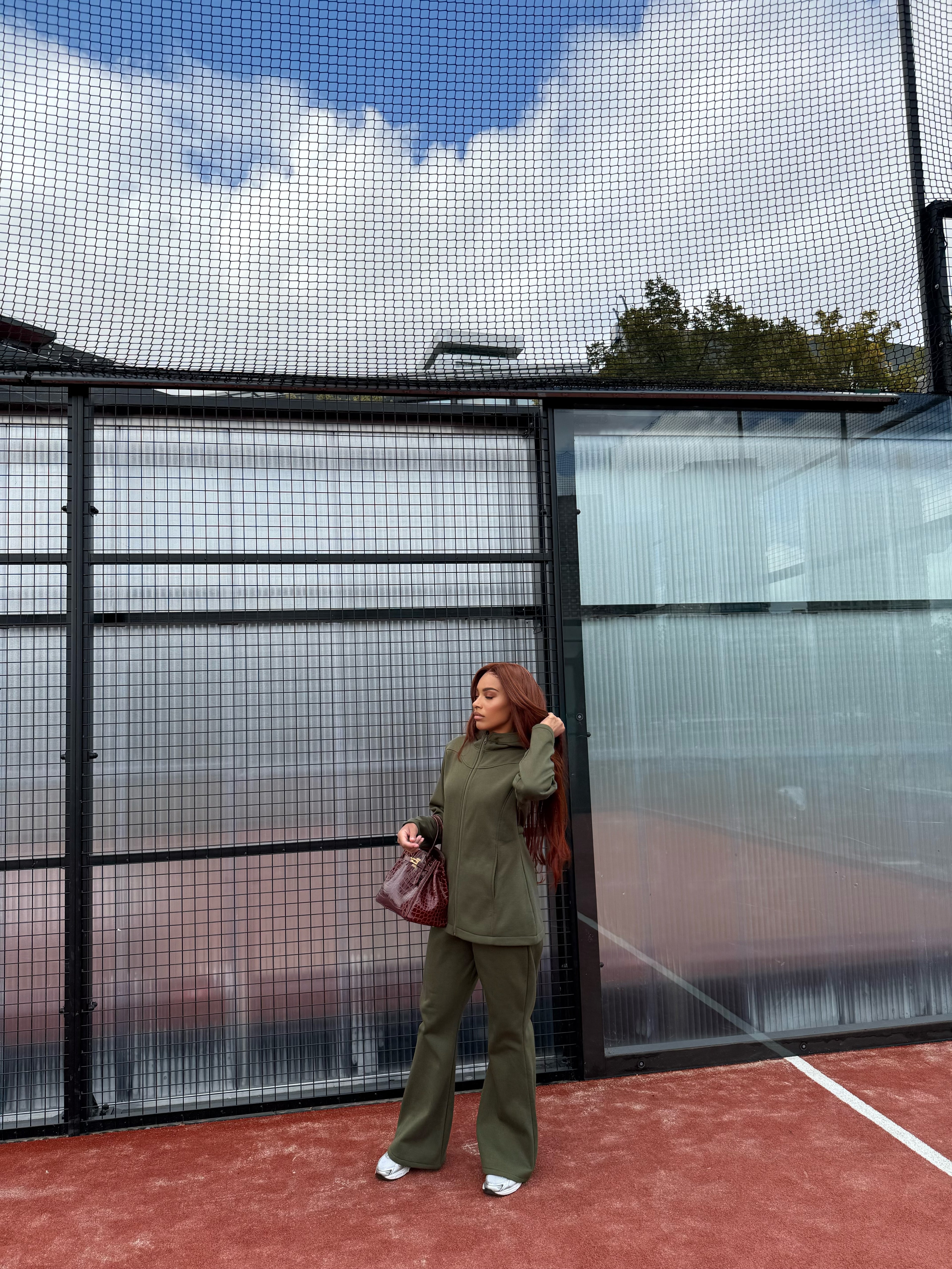 Ensemble fit girly Kaki