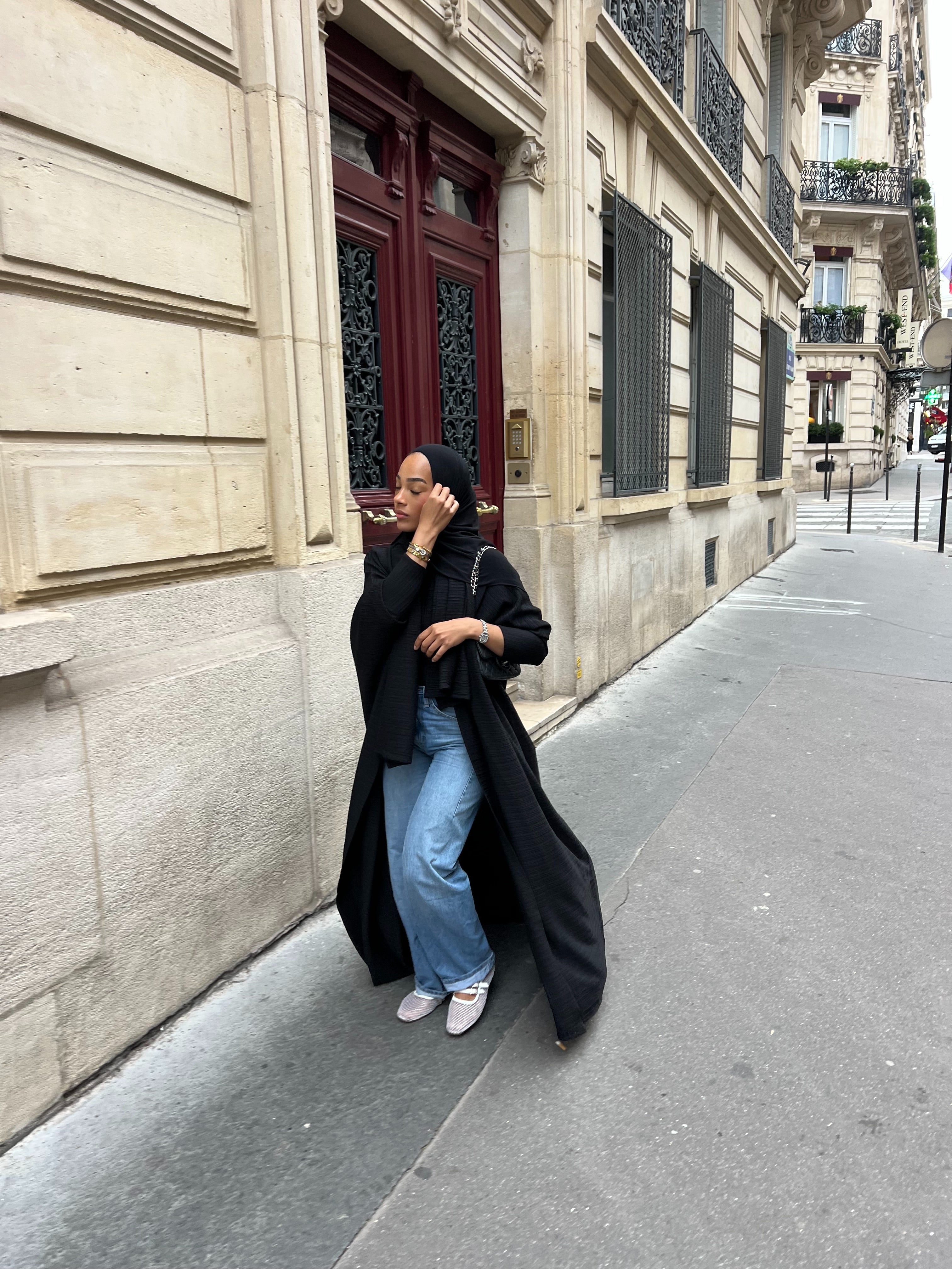 Set Kimono et Foulard Djélya Noir