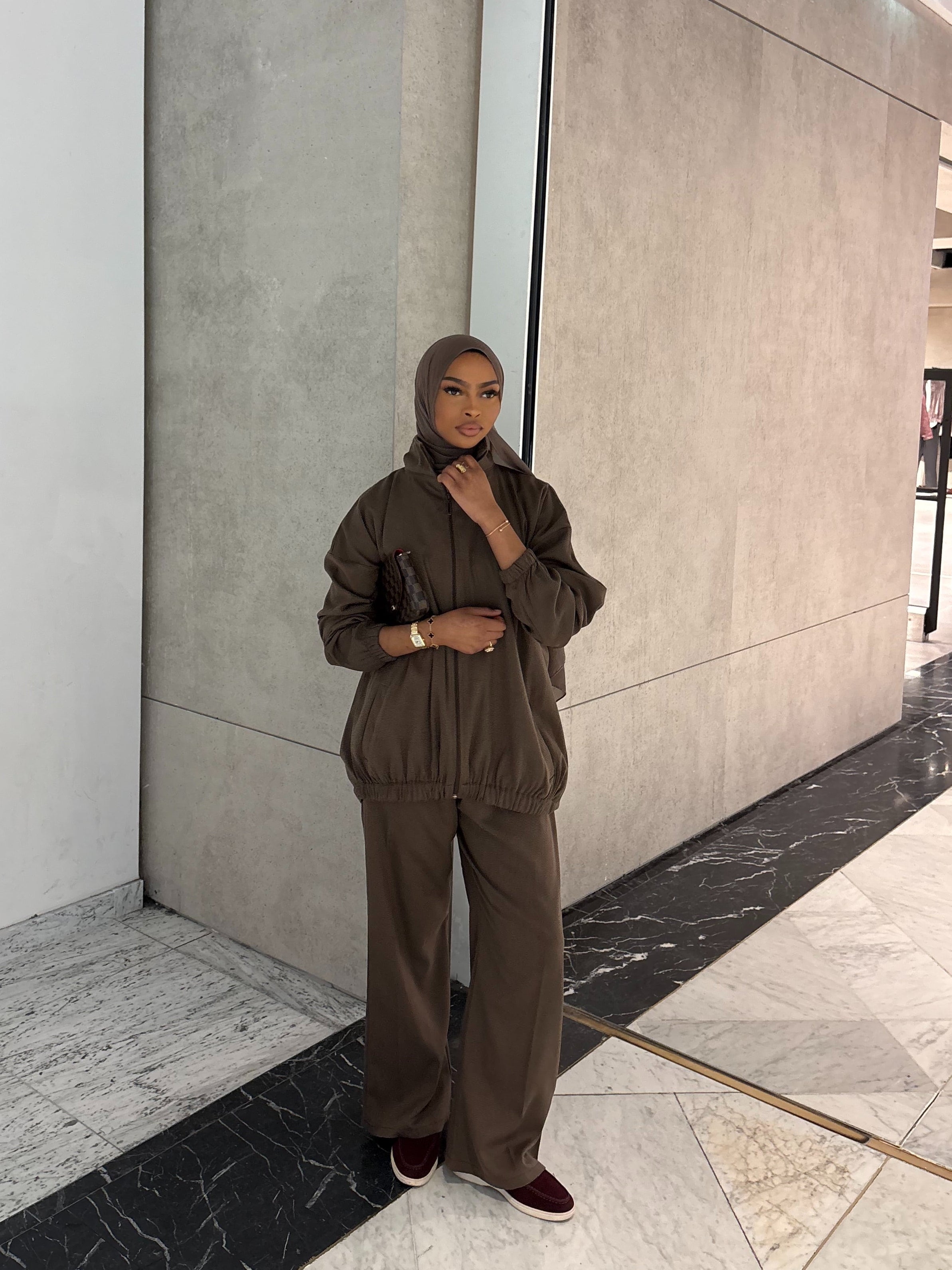 Ensemble Elvira Marron foncé