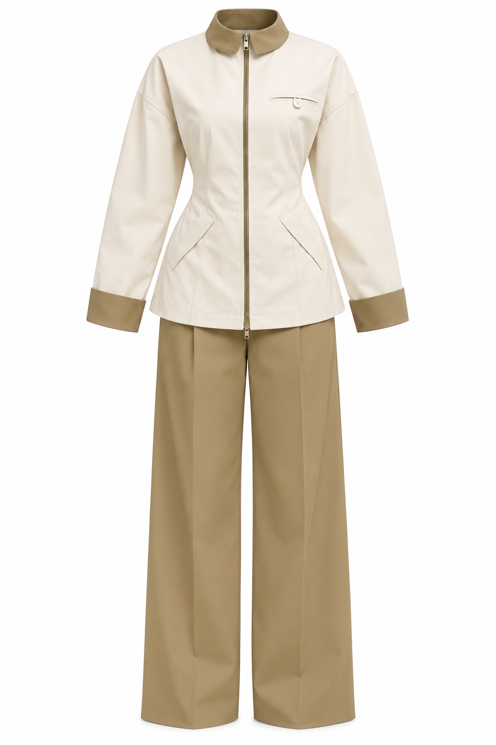 Ensemble Rania - Blanc-Camel