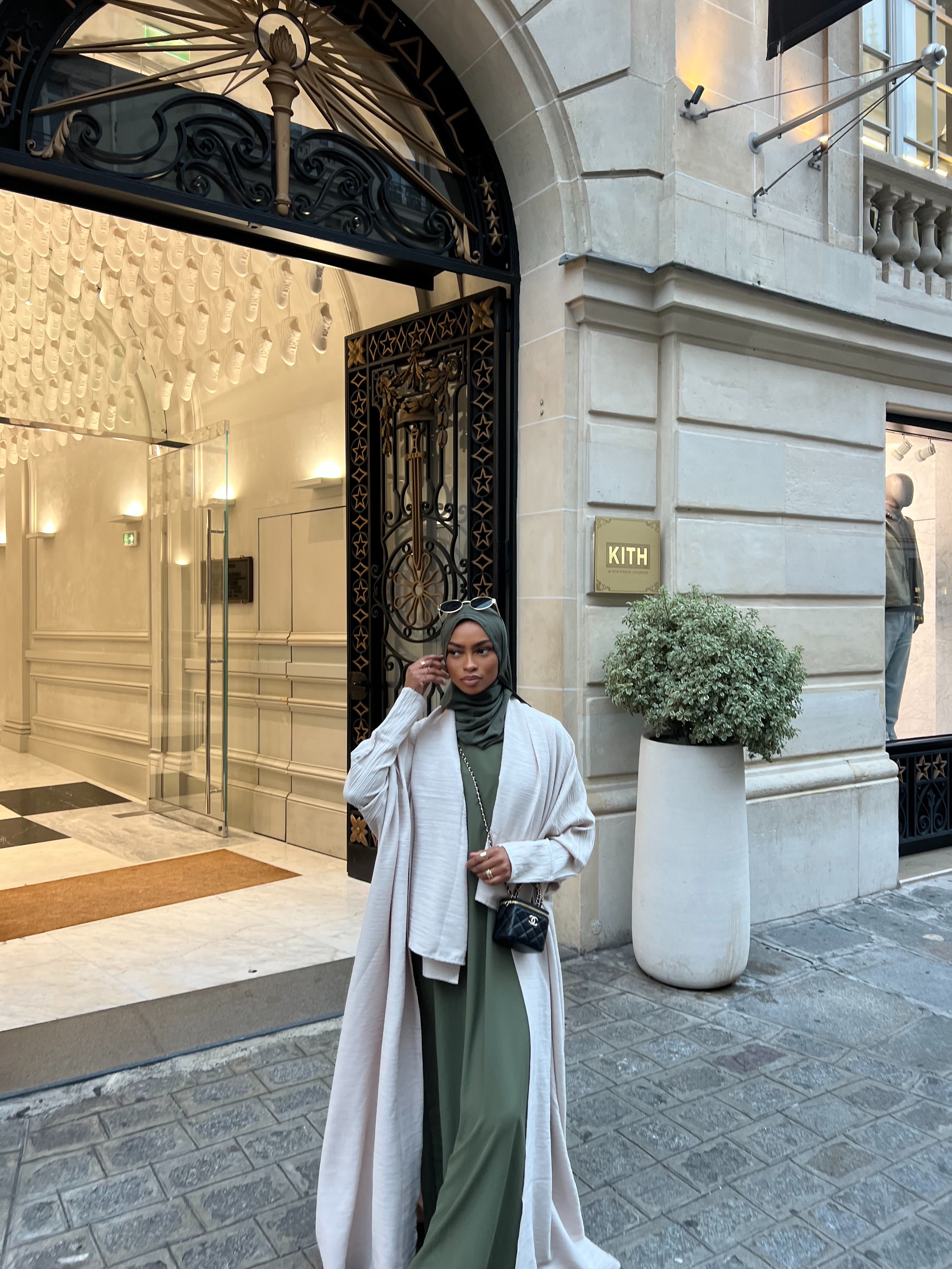 Set Kimono et Foulard Djélya beige