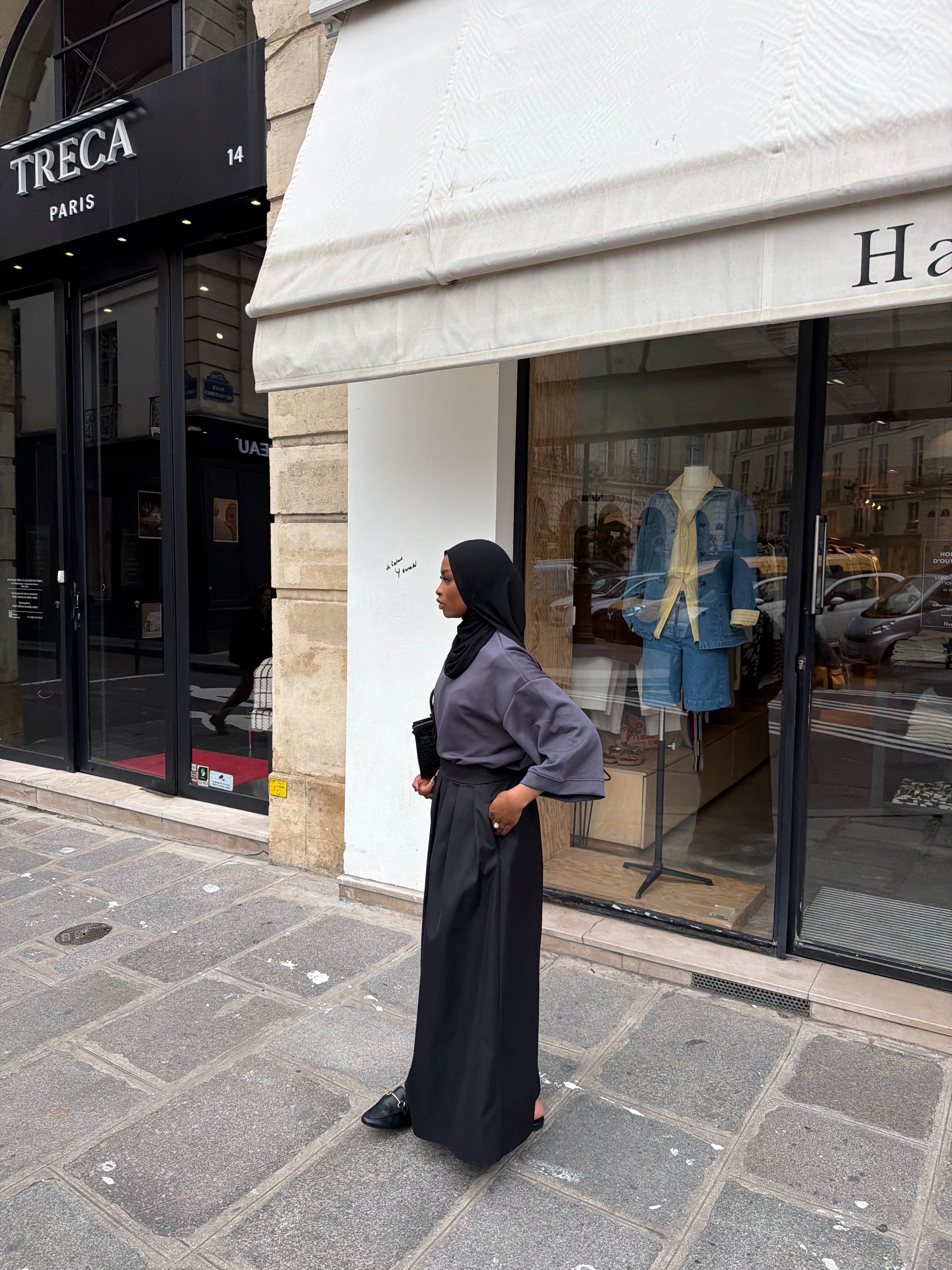 T-shirt Oversize Premium Gris Anthracite