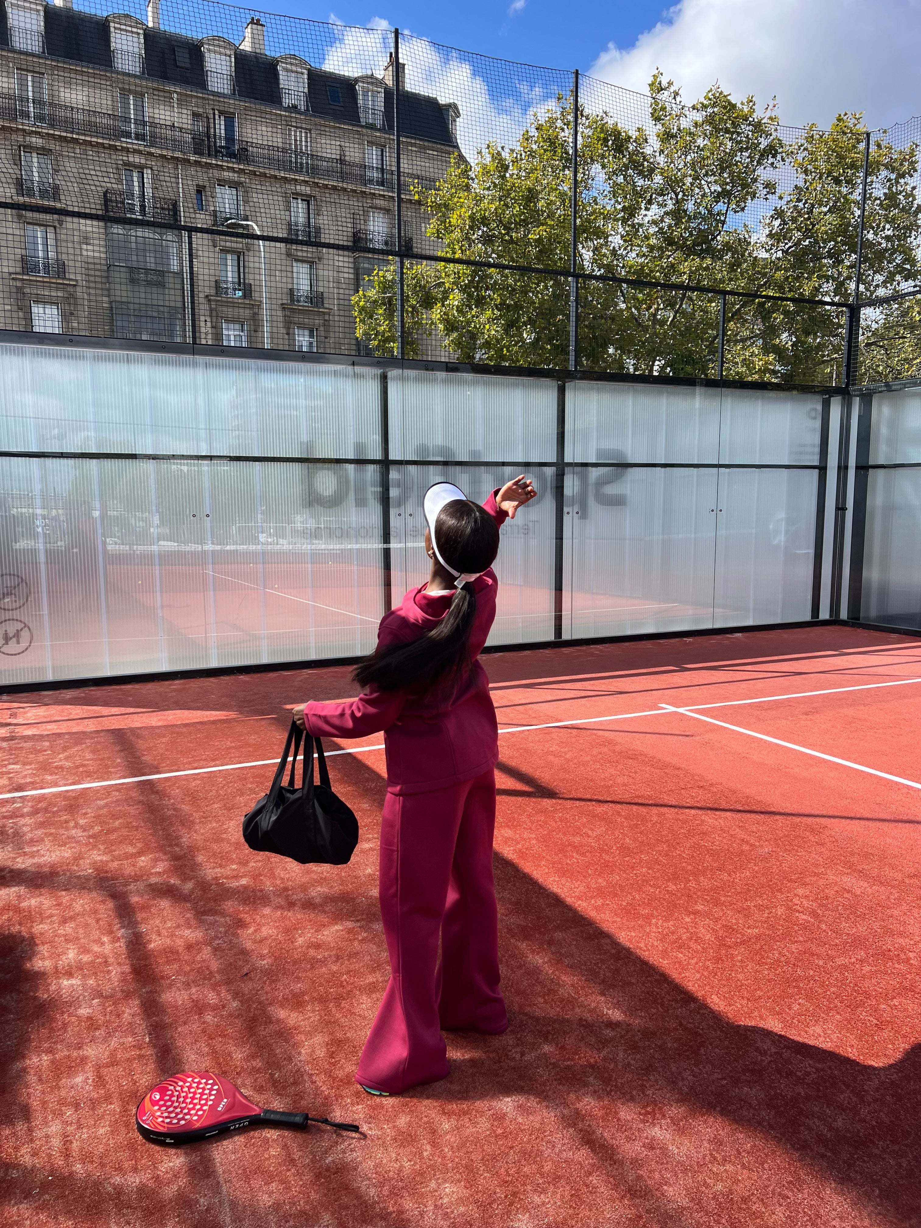 Ensemble fit girly bordeau