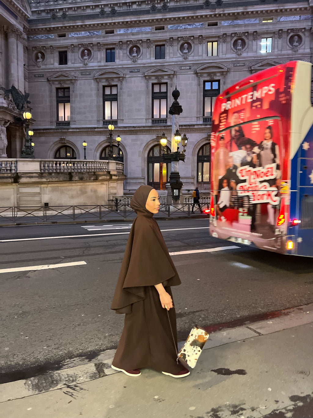 Luna Brown Poncho-Set