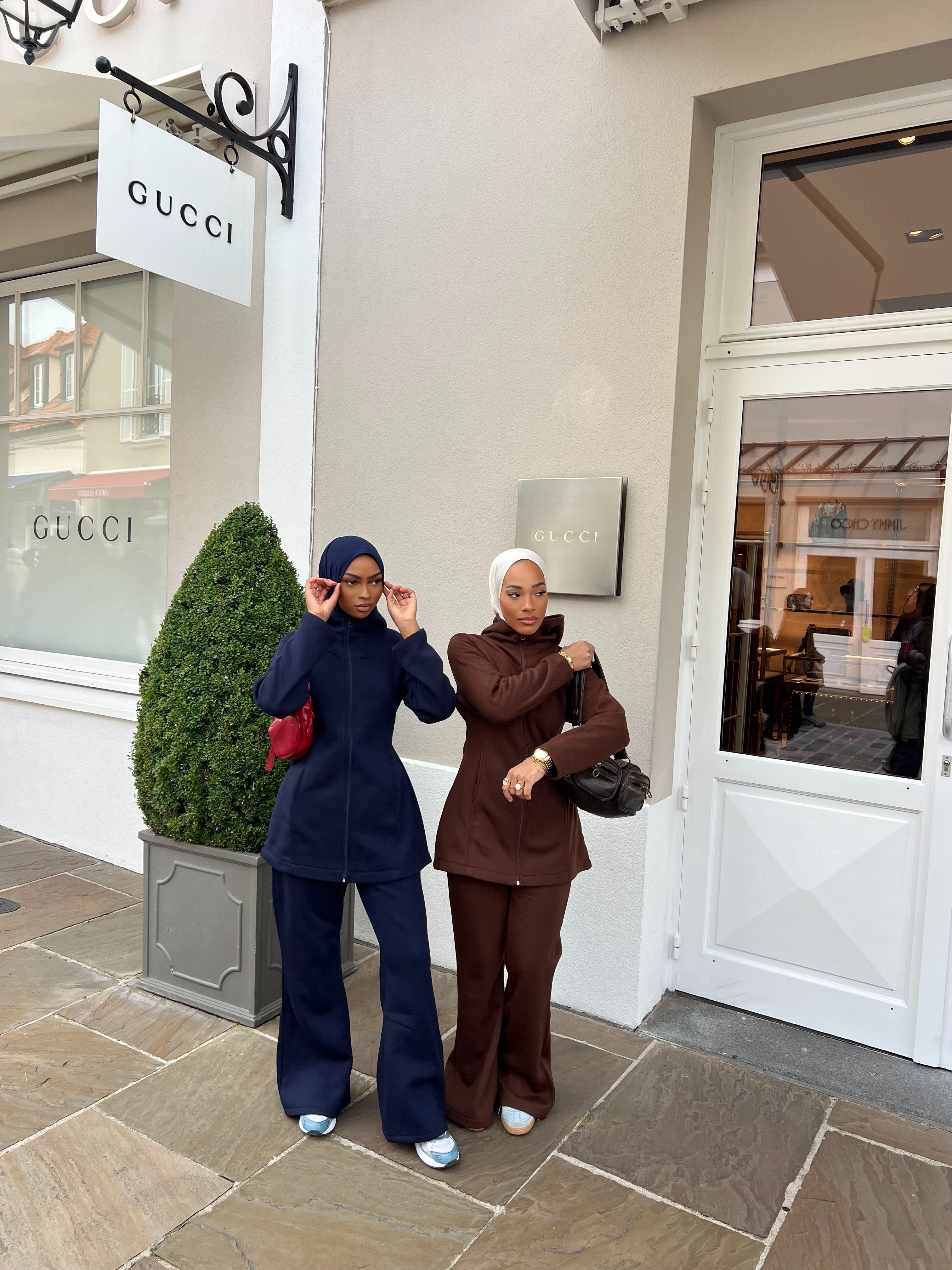 Ensemble jogging Marron chocolat Collection fit girly