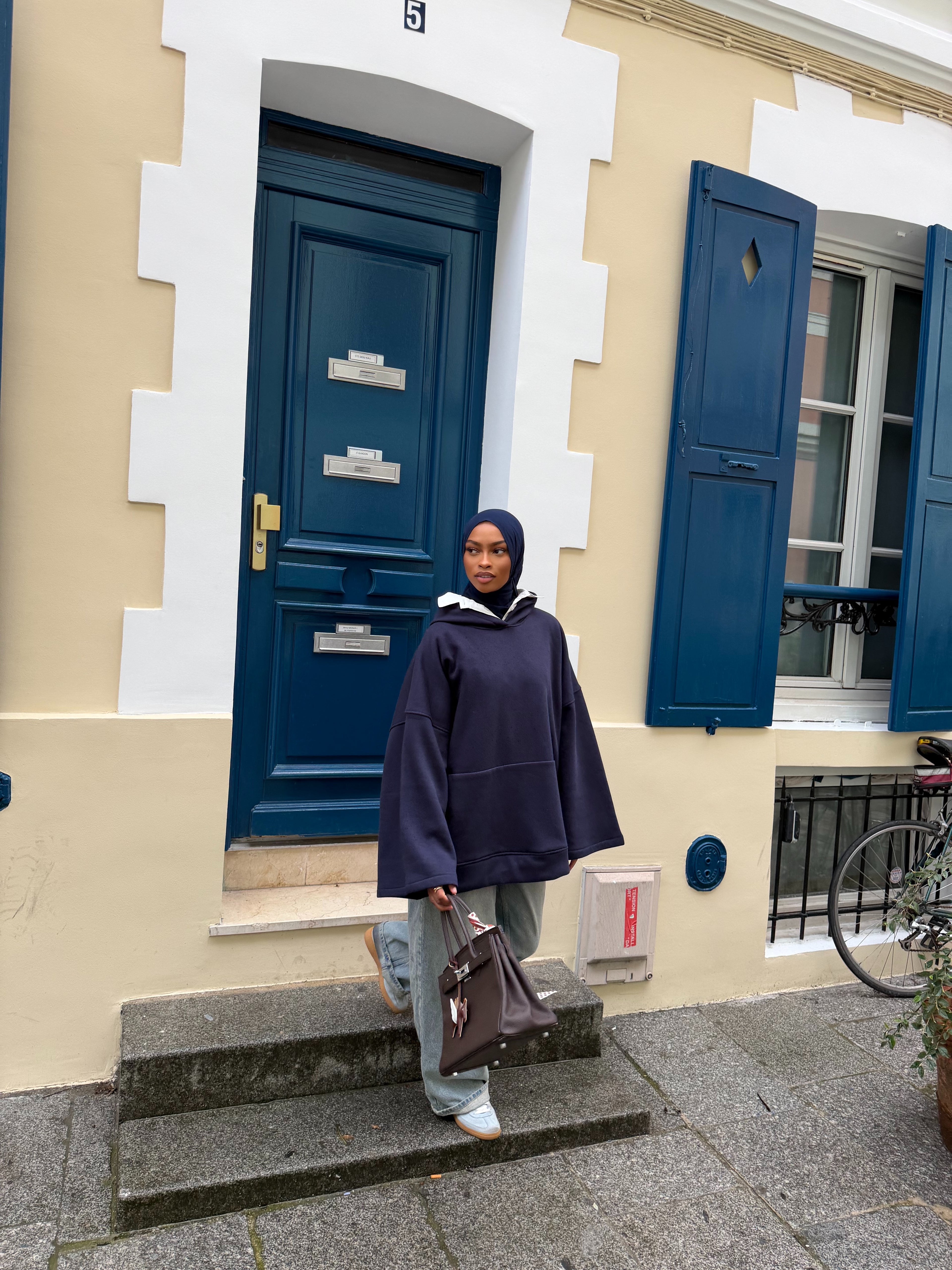 Sweat oversize Naïla Bleu nuit