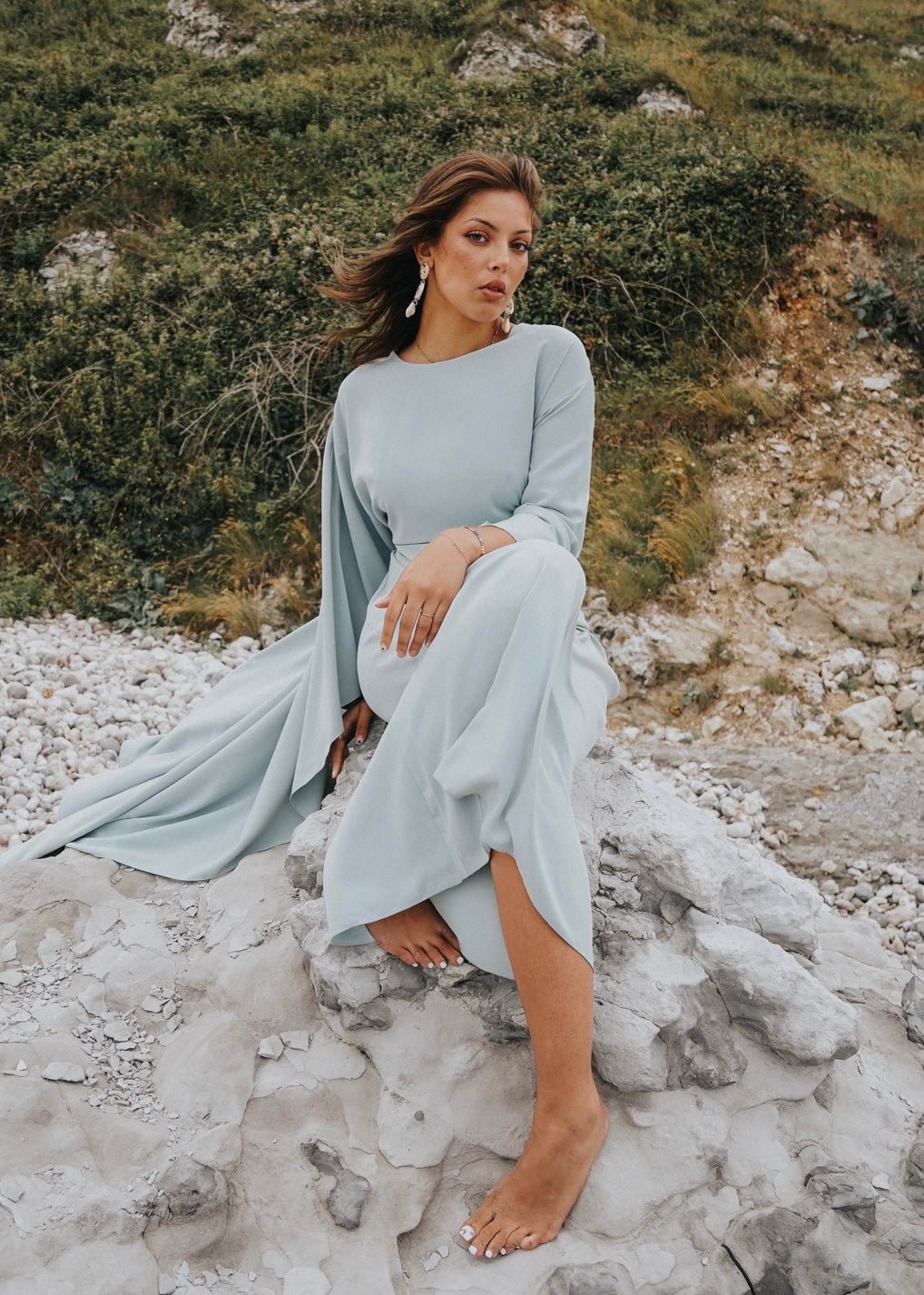 AAbaya Équinoxe Bleu Pale Vert Eau - TAHIRA