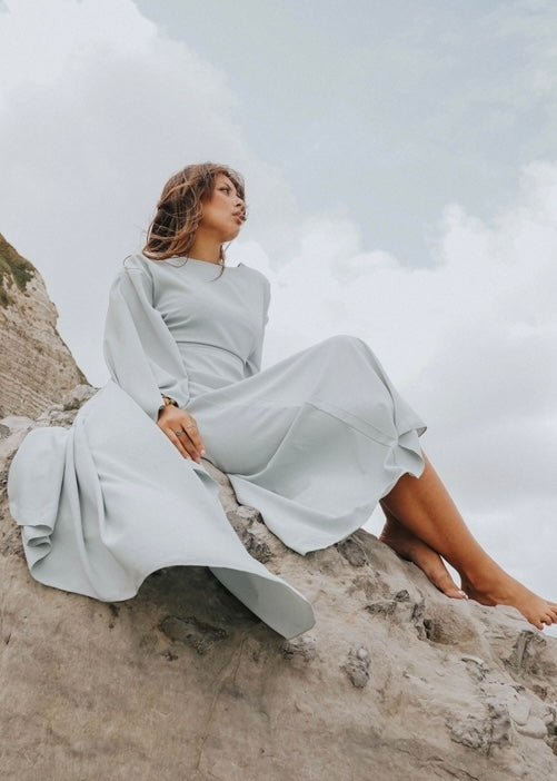 AAbaya Équinoxe Bleu Pale Vert Eau - TAHIRA