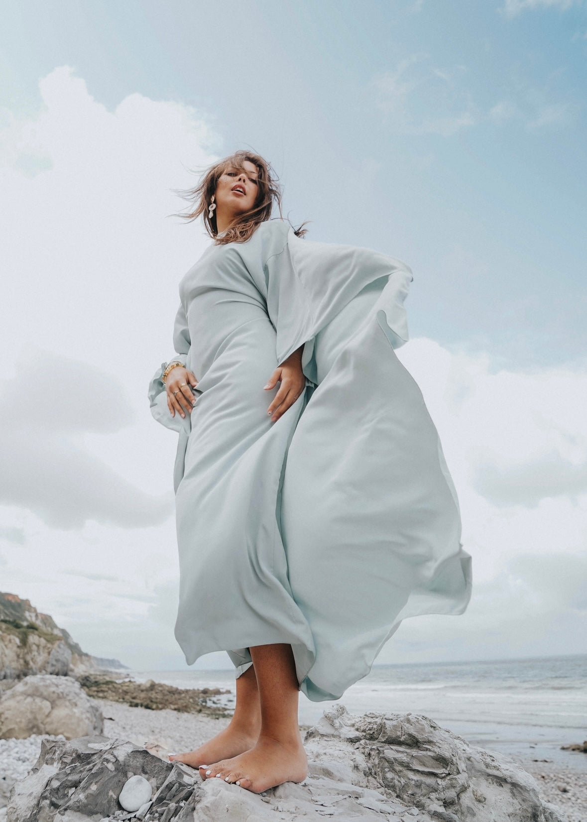 AAbaya Équinoxe Bleu Pale Vert Eau - TAHIRA