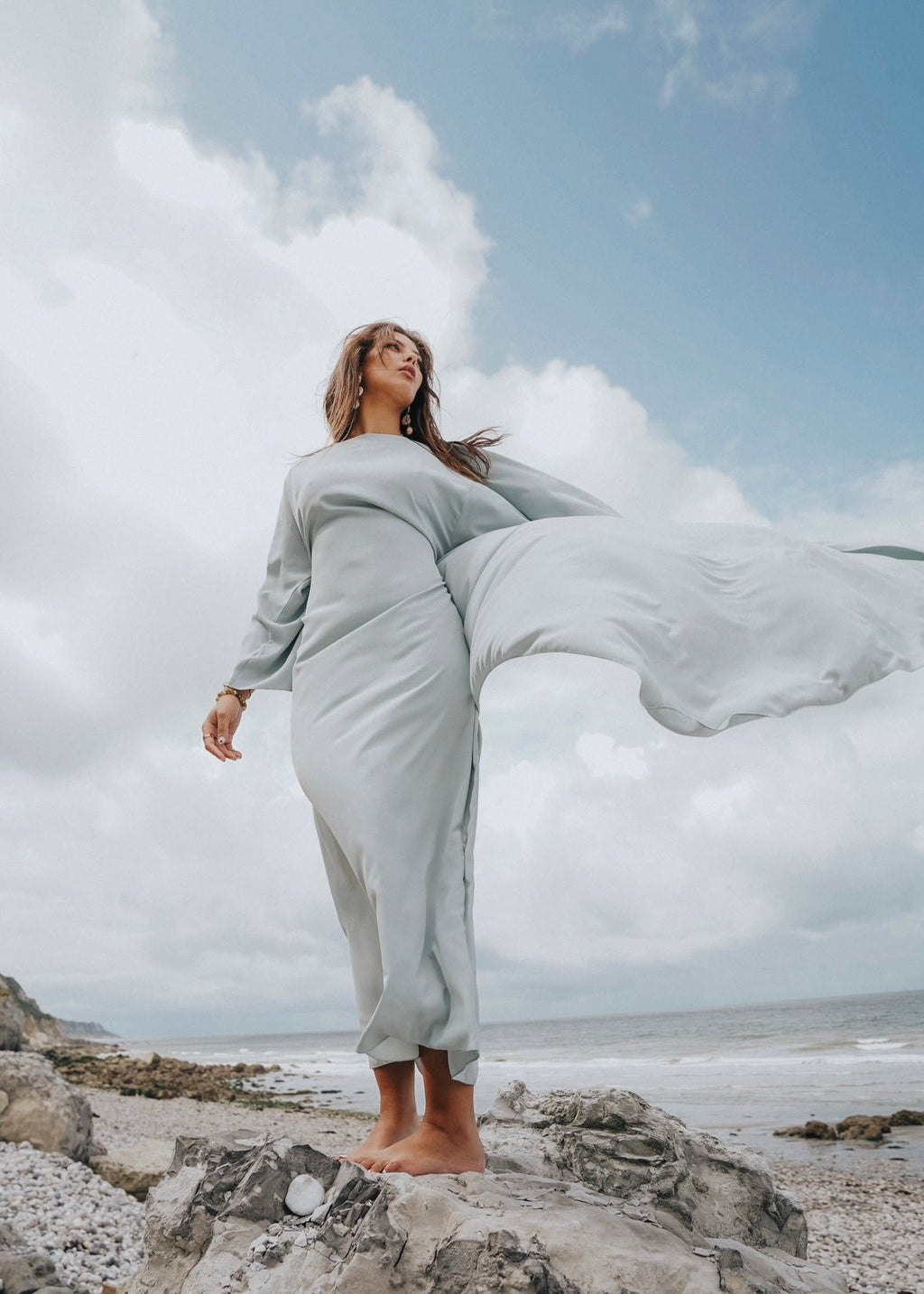 AAbaya Équinoxe Bleu Pale Vert Eau - TAHIRA